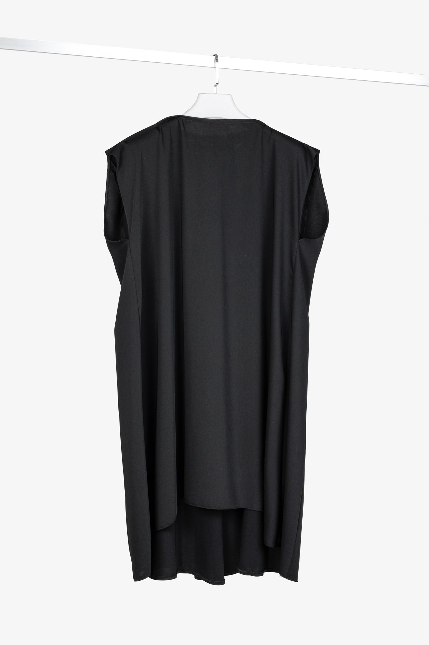 MM6 Margiela Black Structure Neck Flowy Tunic