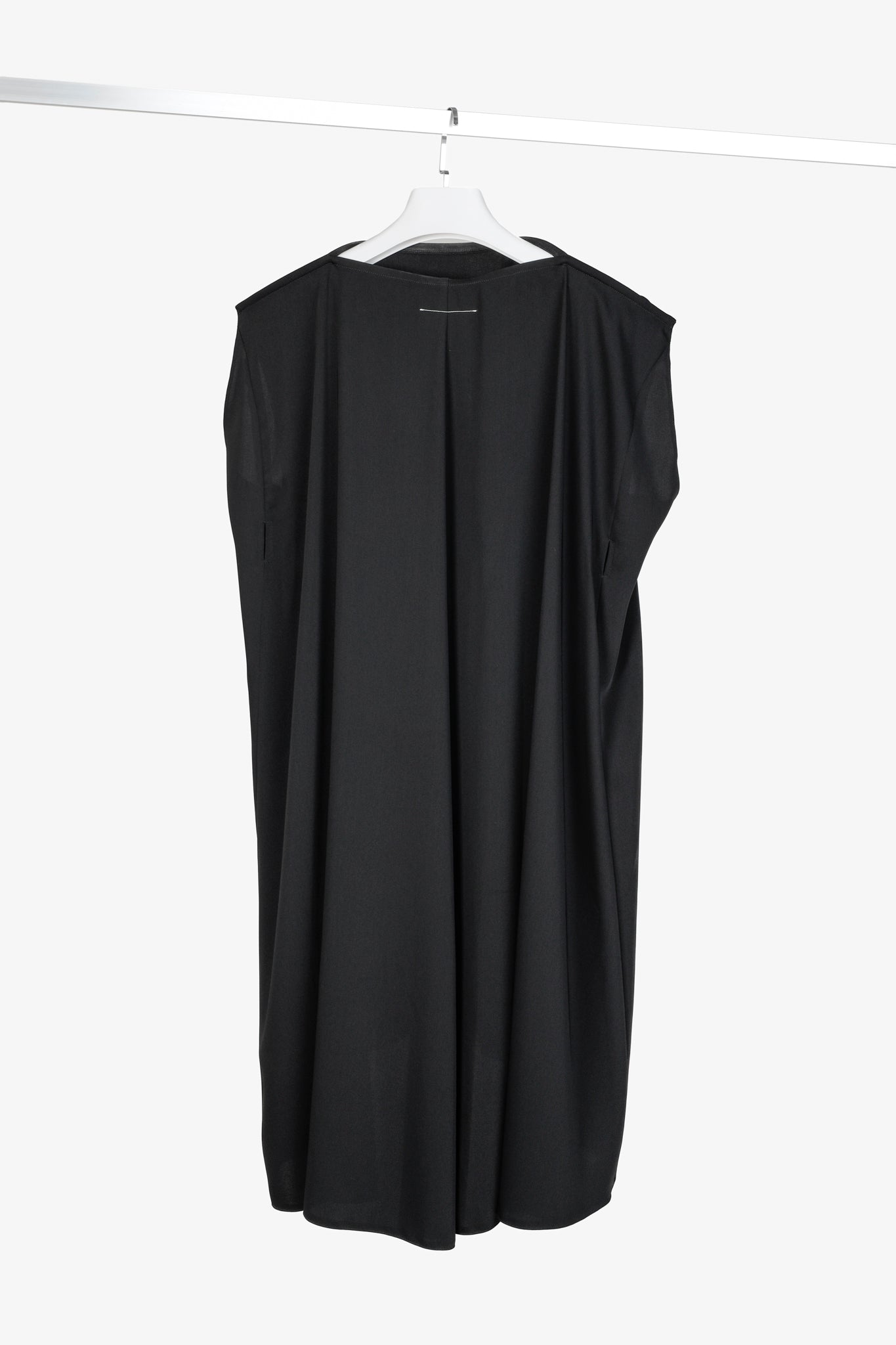 MM6 Margiela Black Structure Neck Flowy Tunic