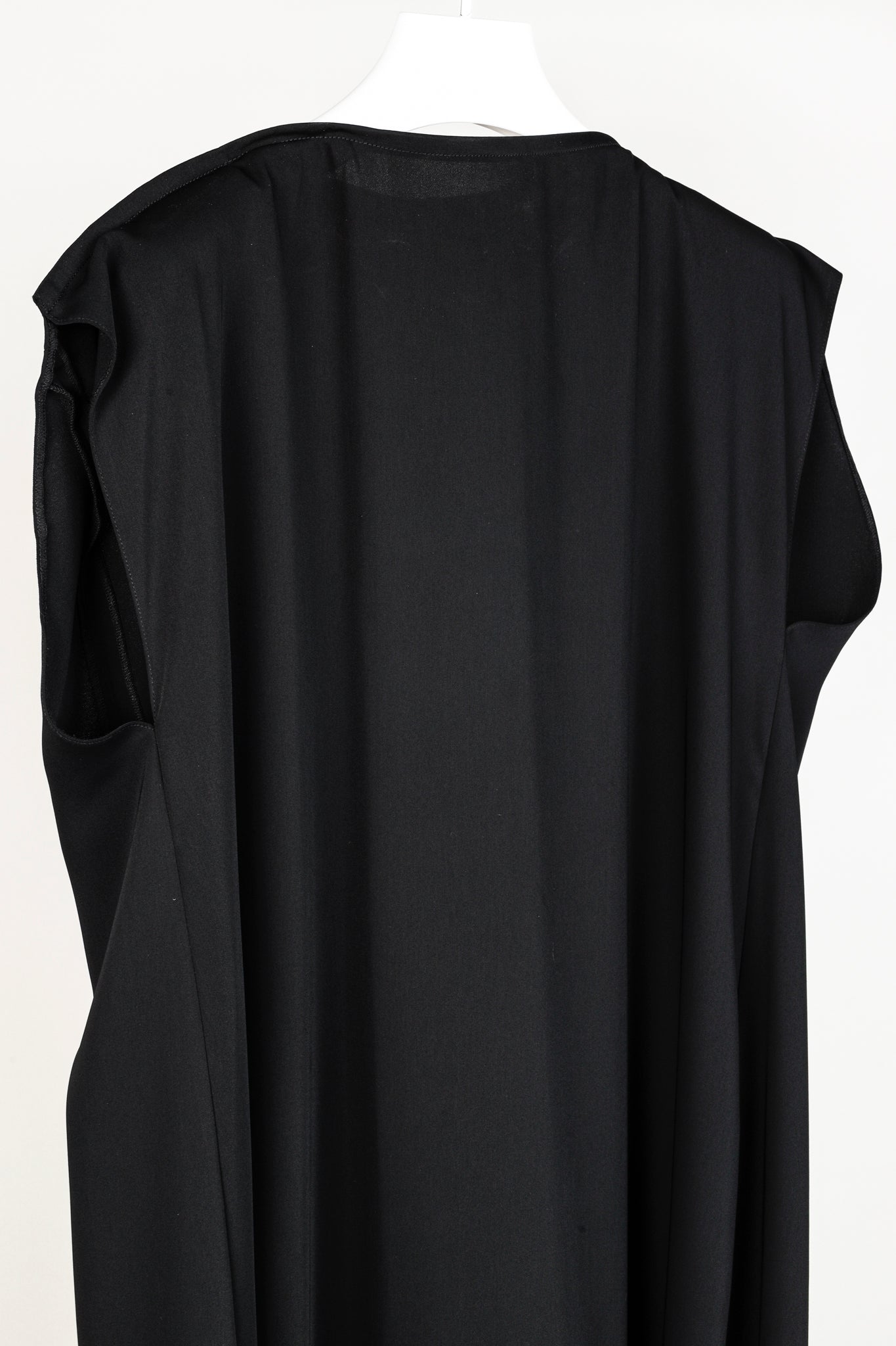 MM6 Margiela Black Structure Neck Flowy Tunic