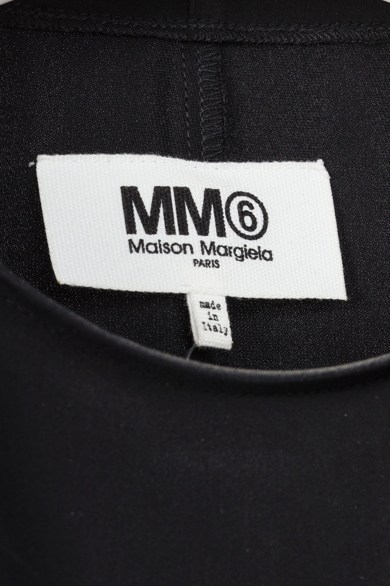 MM6 Margiela Black Structure Neck Flowy Tunic