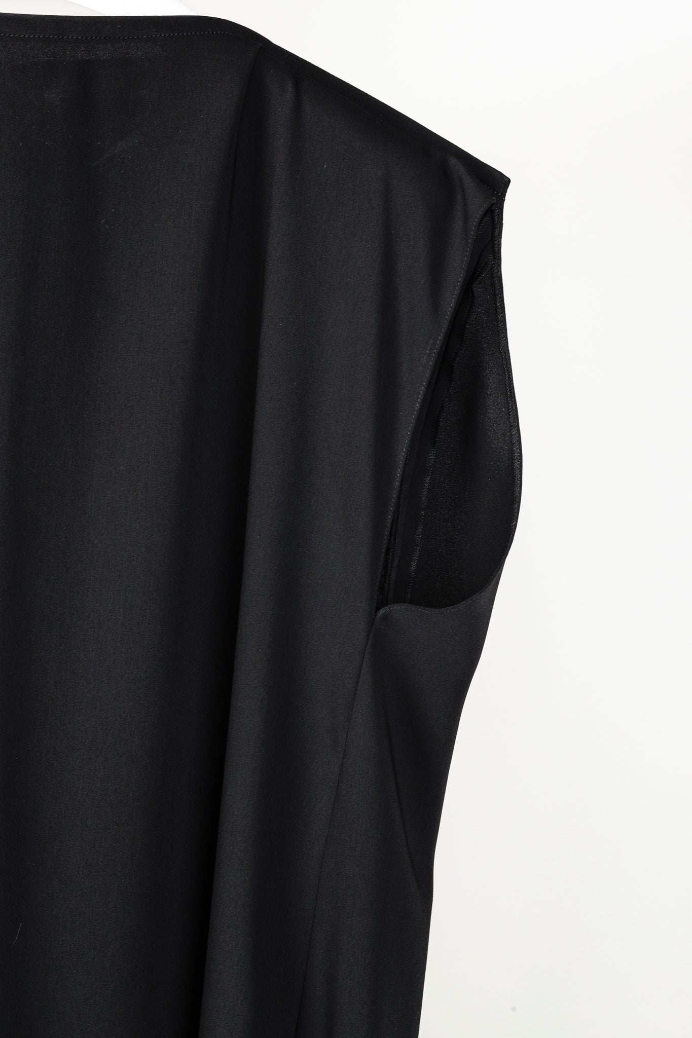 MM6 Margiela Black Structure Neck Flowy Tunic