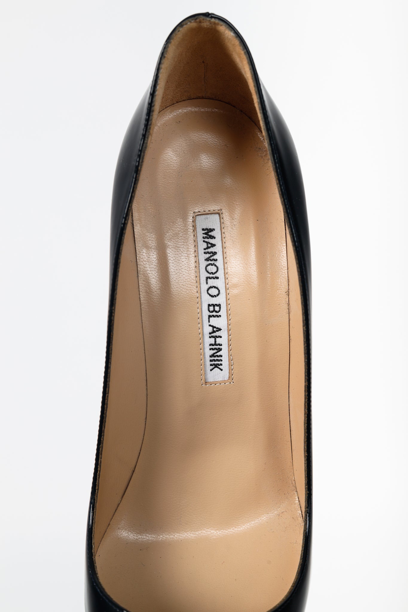 Manolo Blahnik BB Midnight-Blue Patent Leather Pointed-Toe Pumps