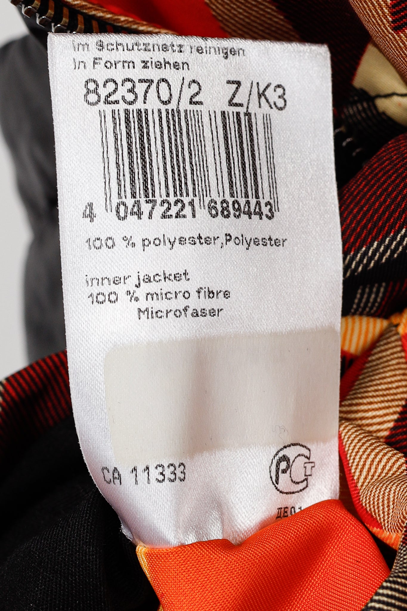 Marc Cain Sports Reversible Orange Wavy-Plaid Vest