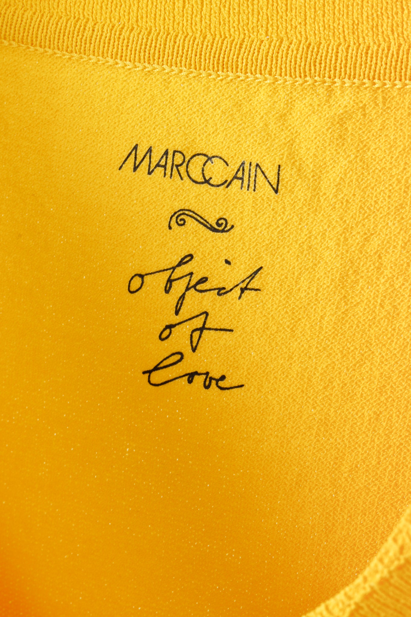 Marc Cain Yellow Knit Scalloped Tee