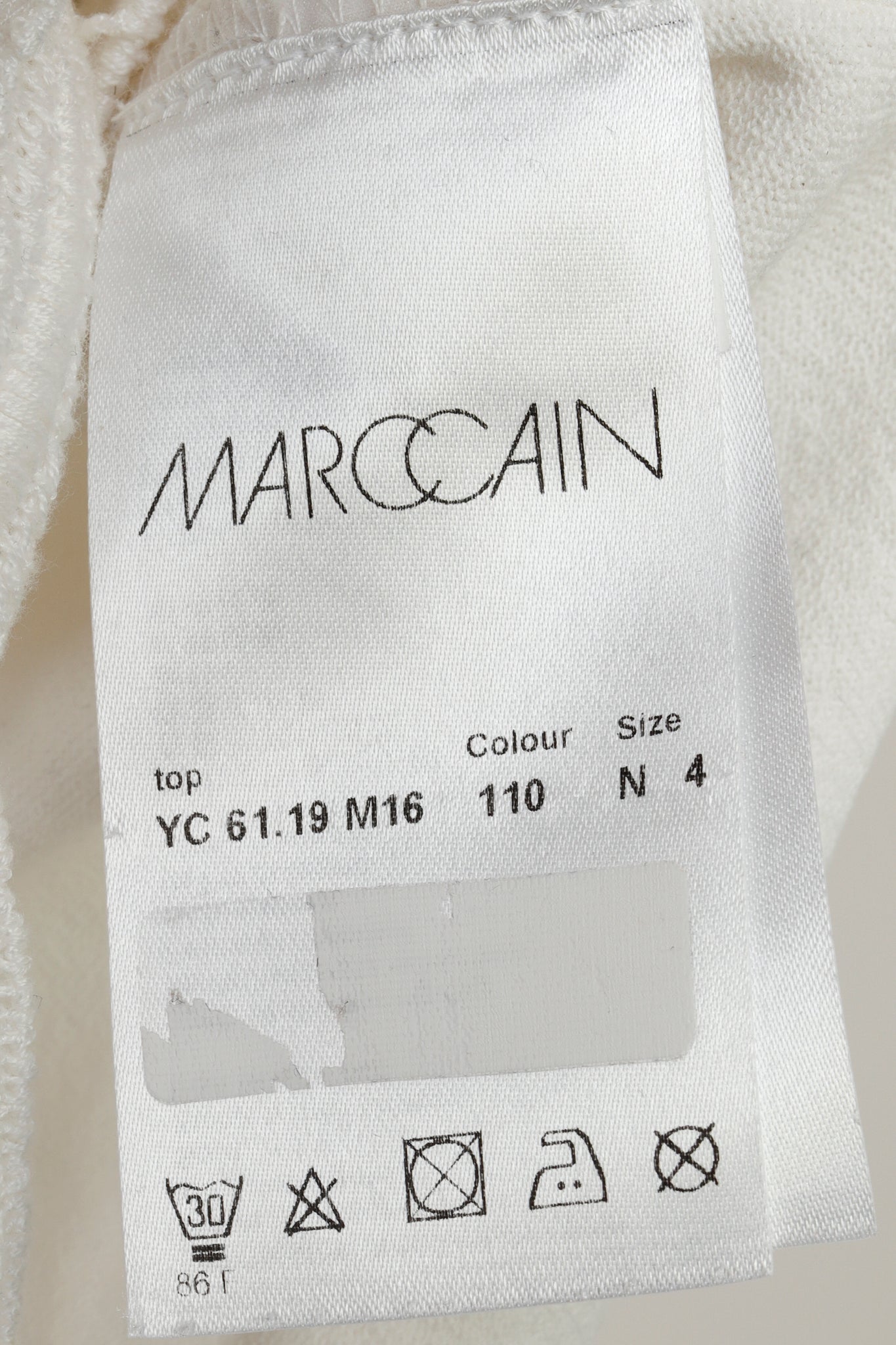 Marc Cain Off White Multi-Fabric Crochet Lace Tank