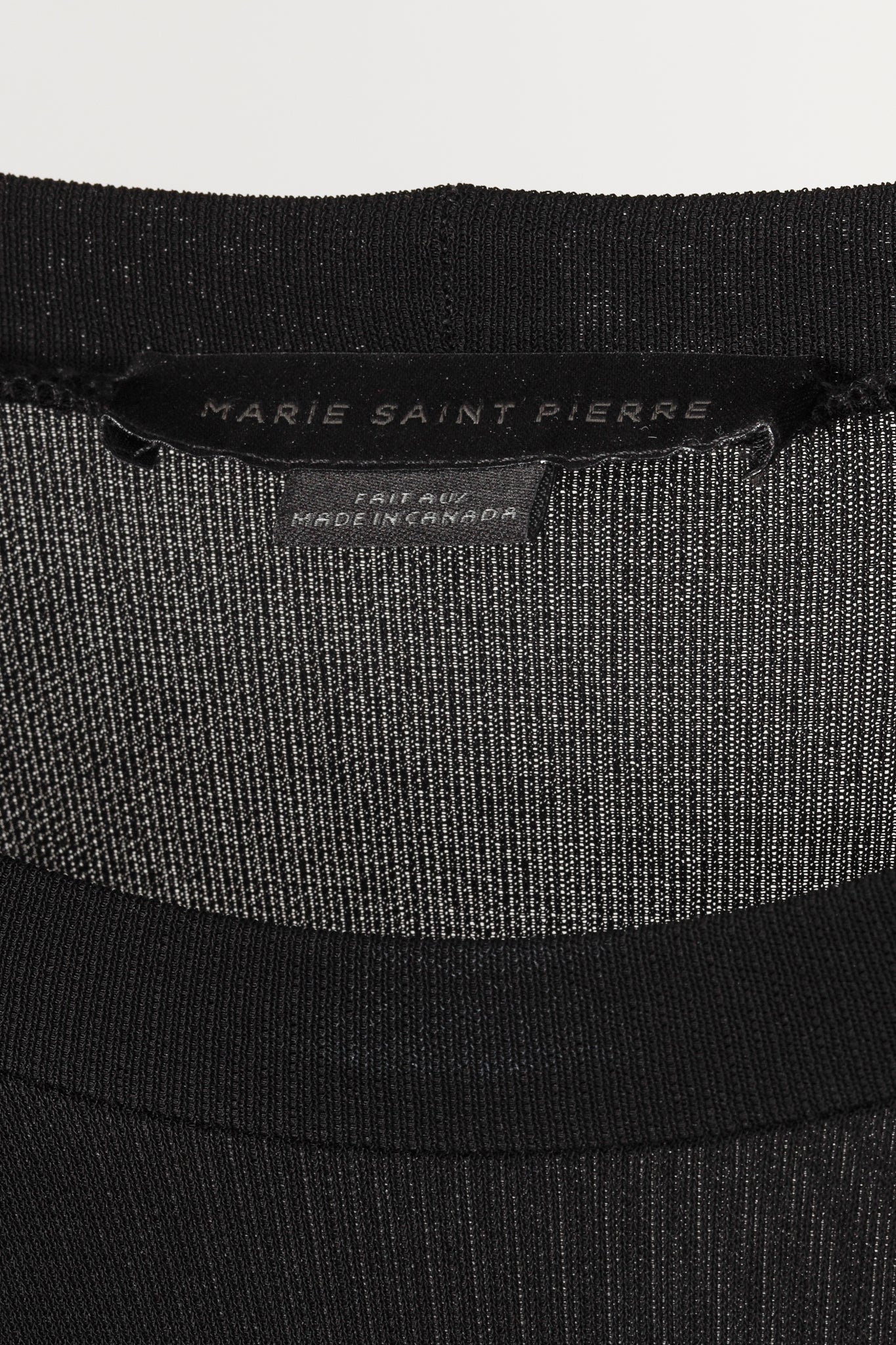 Marie Saint Pierre Black Crepe-Jersey Long-Sleeve Dress