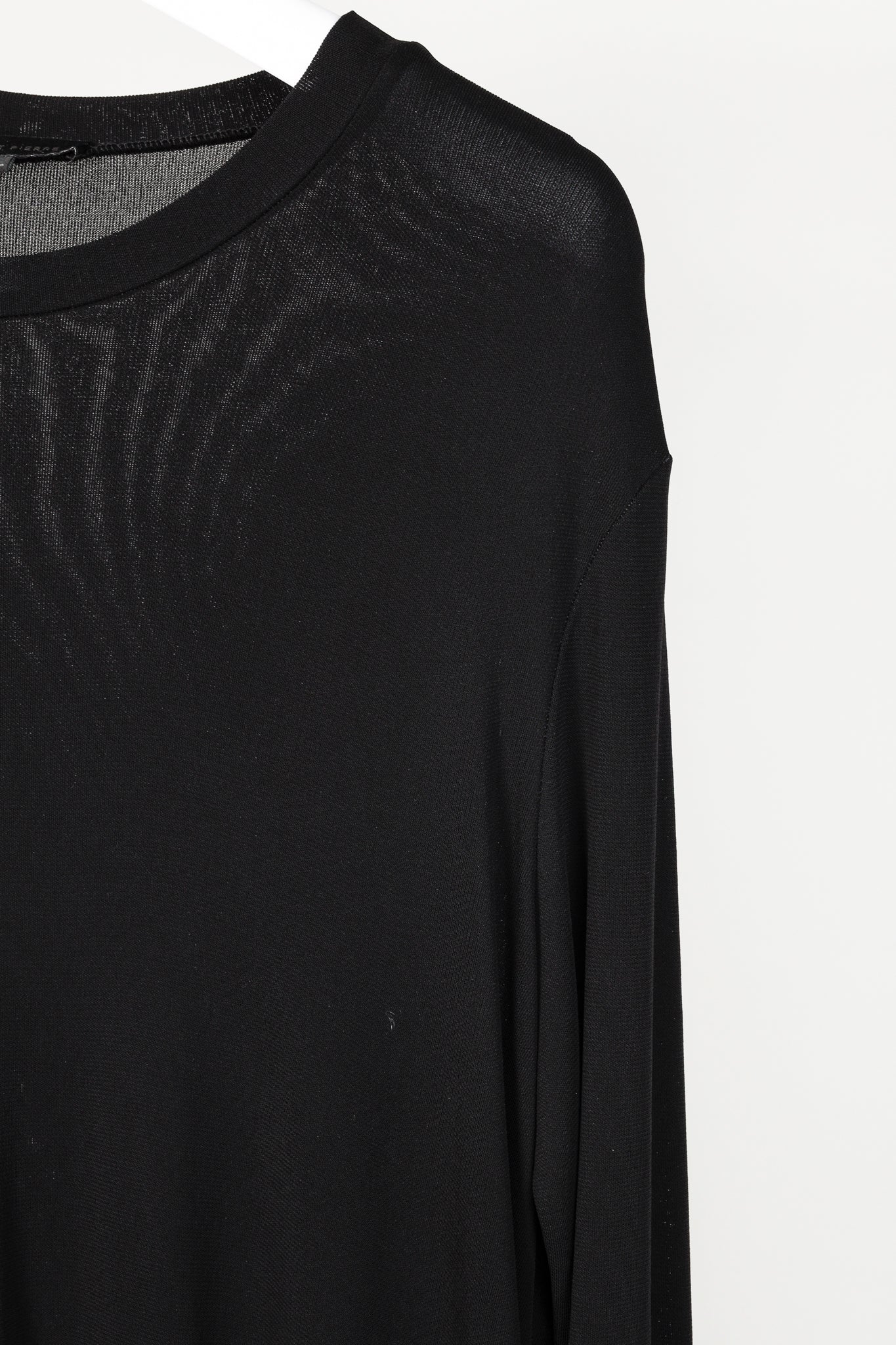 Marie Saint Pierre Black Crepe-Jersey Long-Sleeve Dress