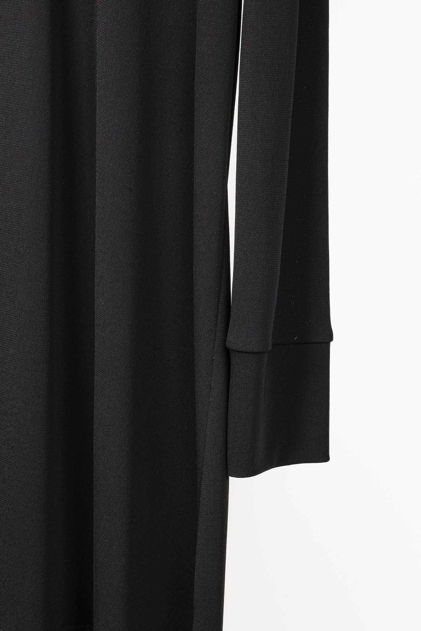 Marie Saint Pierre Black Crepe-Jersey Long-Sleeve Dress