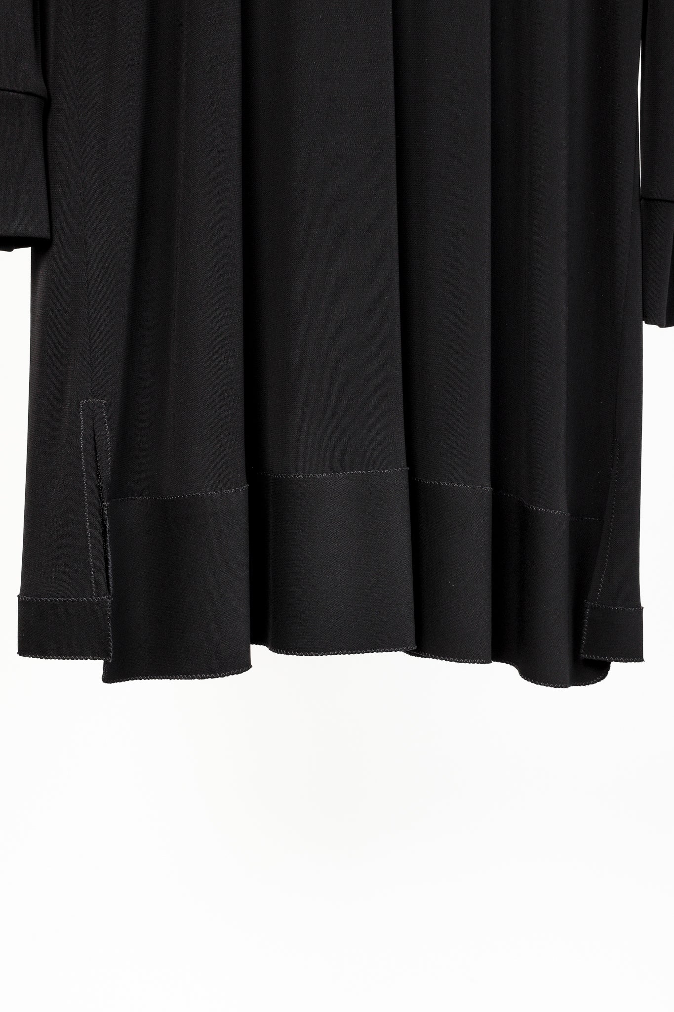 Marie Saint Pierre Black Crepe-Jersey Long-Sleeve Dress