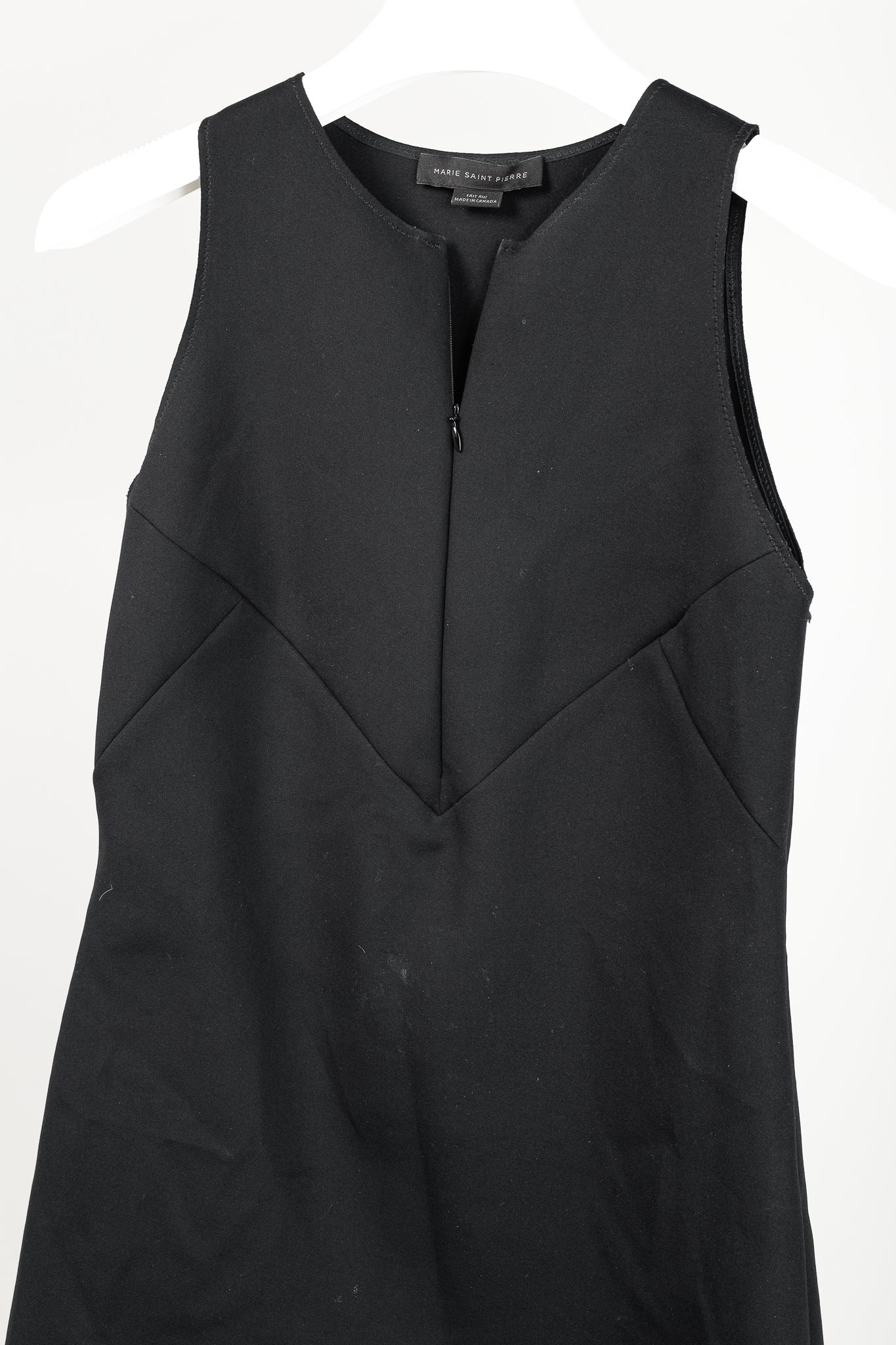 Marie Saint Pierre Lares Black Neoprene Zip Tank