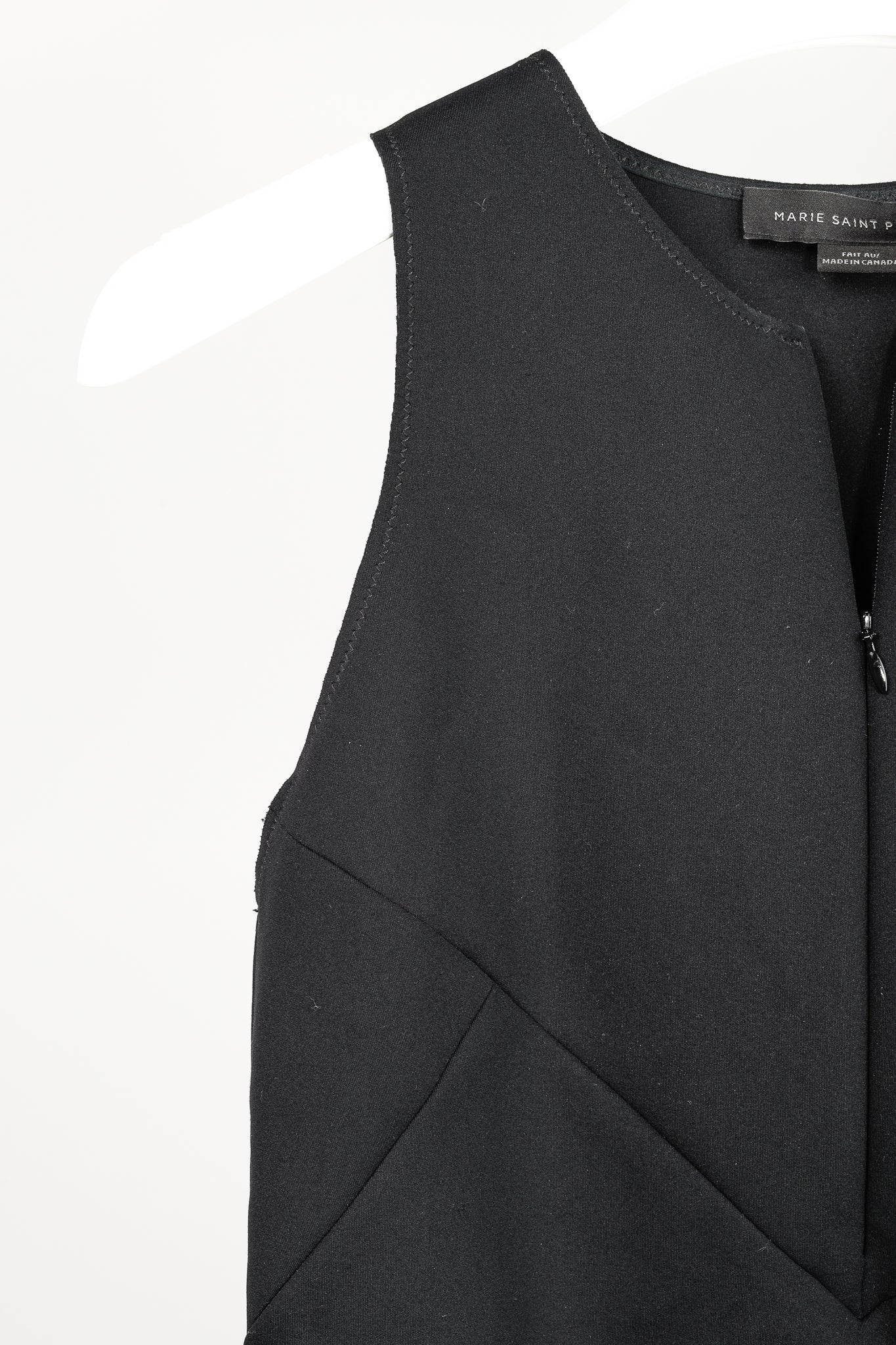 Marie Saint Pierre Lares Black Neoprene Zip Tank