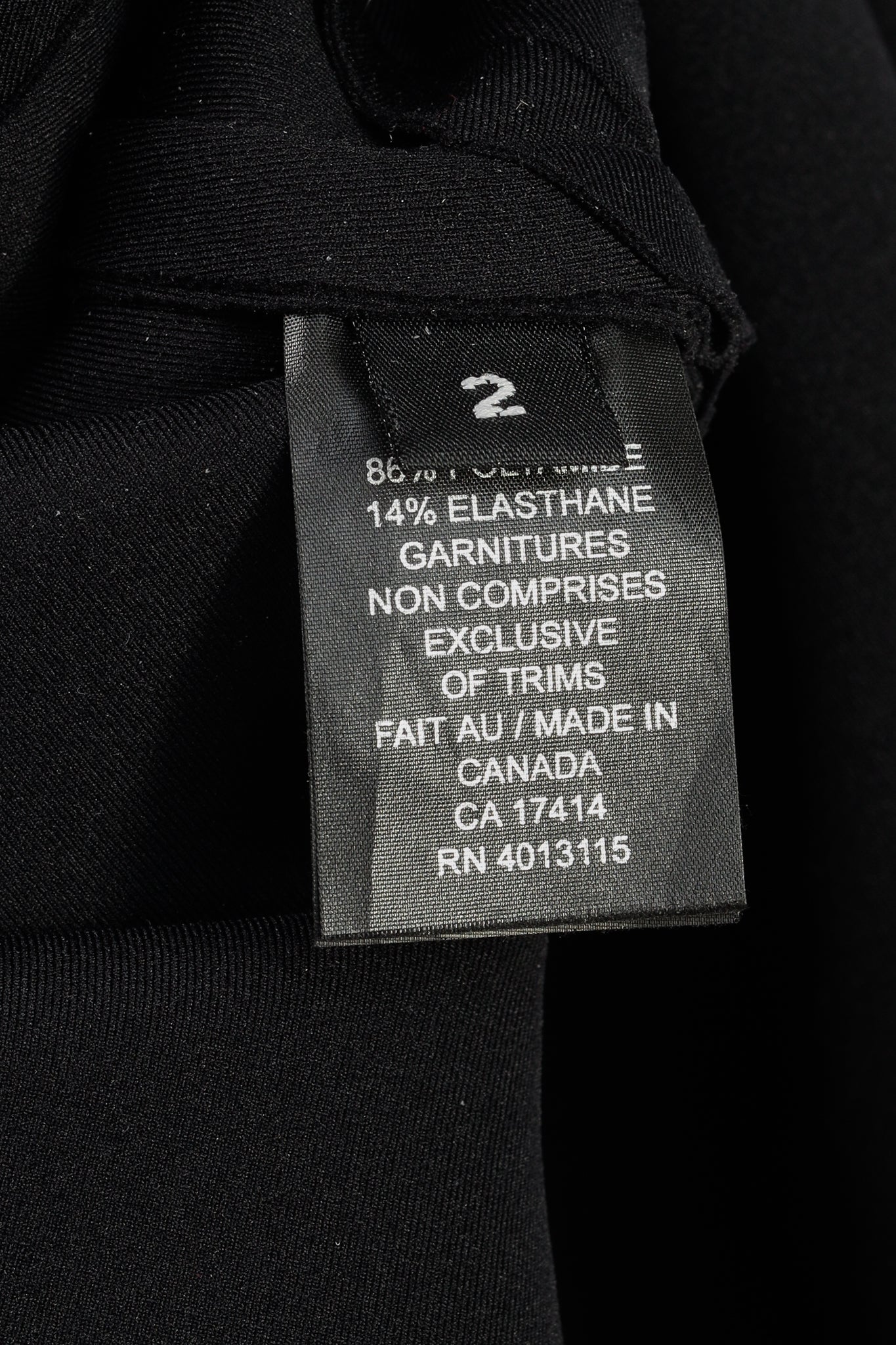 Marie Saint Pierre Lares Black Neoprene Zip Tank