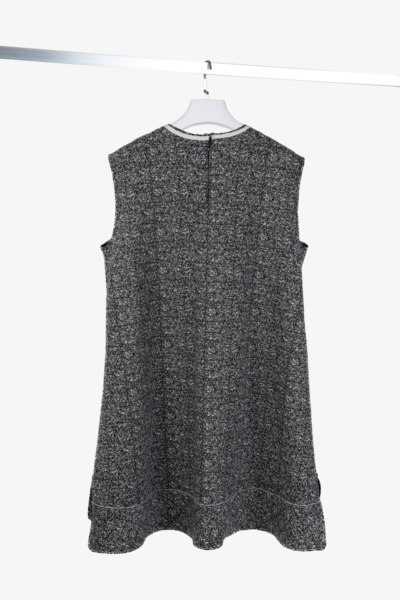 Marie Saint Pierre Grey Tweed Trapeze Style Dress
