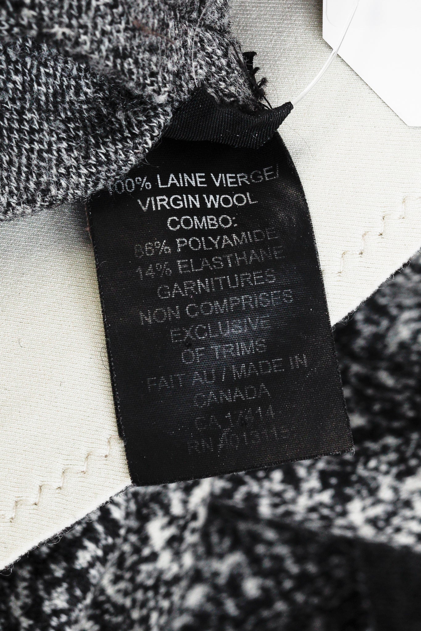 Marie Saint Pierre Grey Tweed Trapeze Style Dress