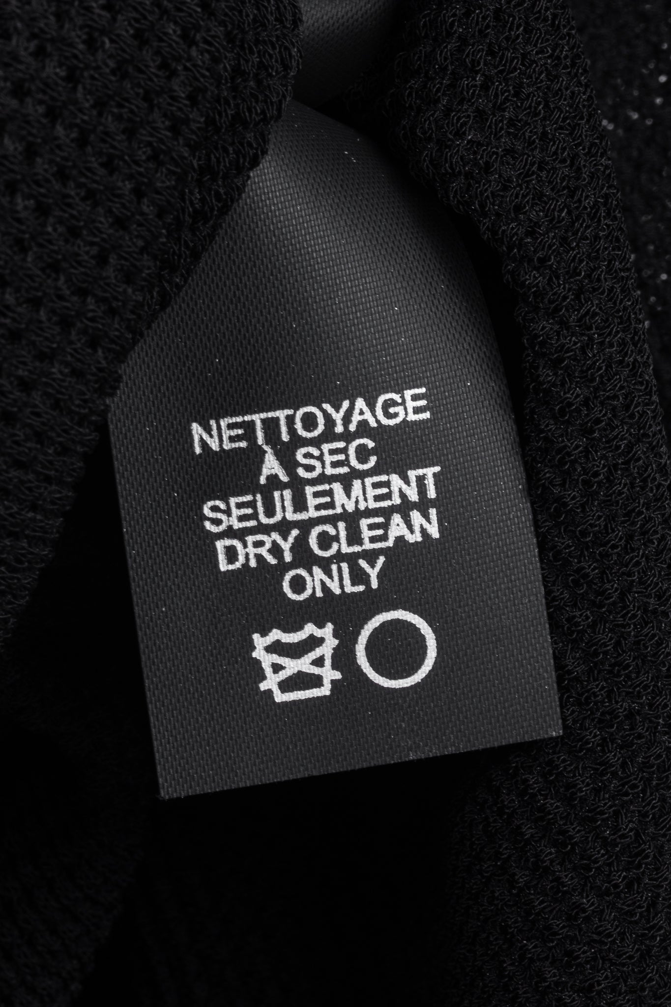 Marie Saint Pierre Black Mesh-Knit Asymmetrical Tunic
