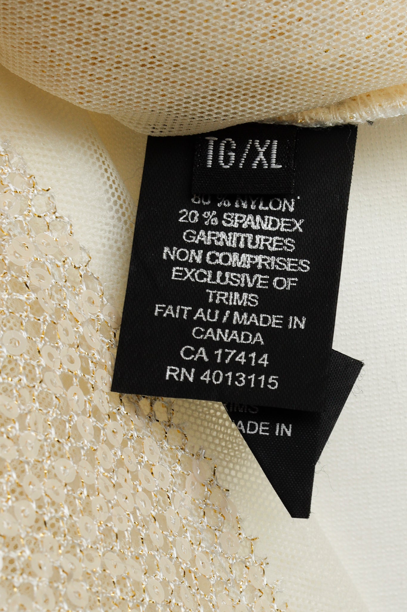 Marie Saint Pierre Gold Mesh Sequin Tank