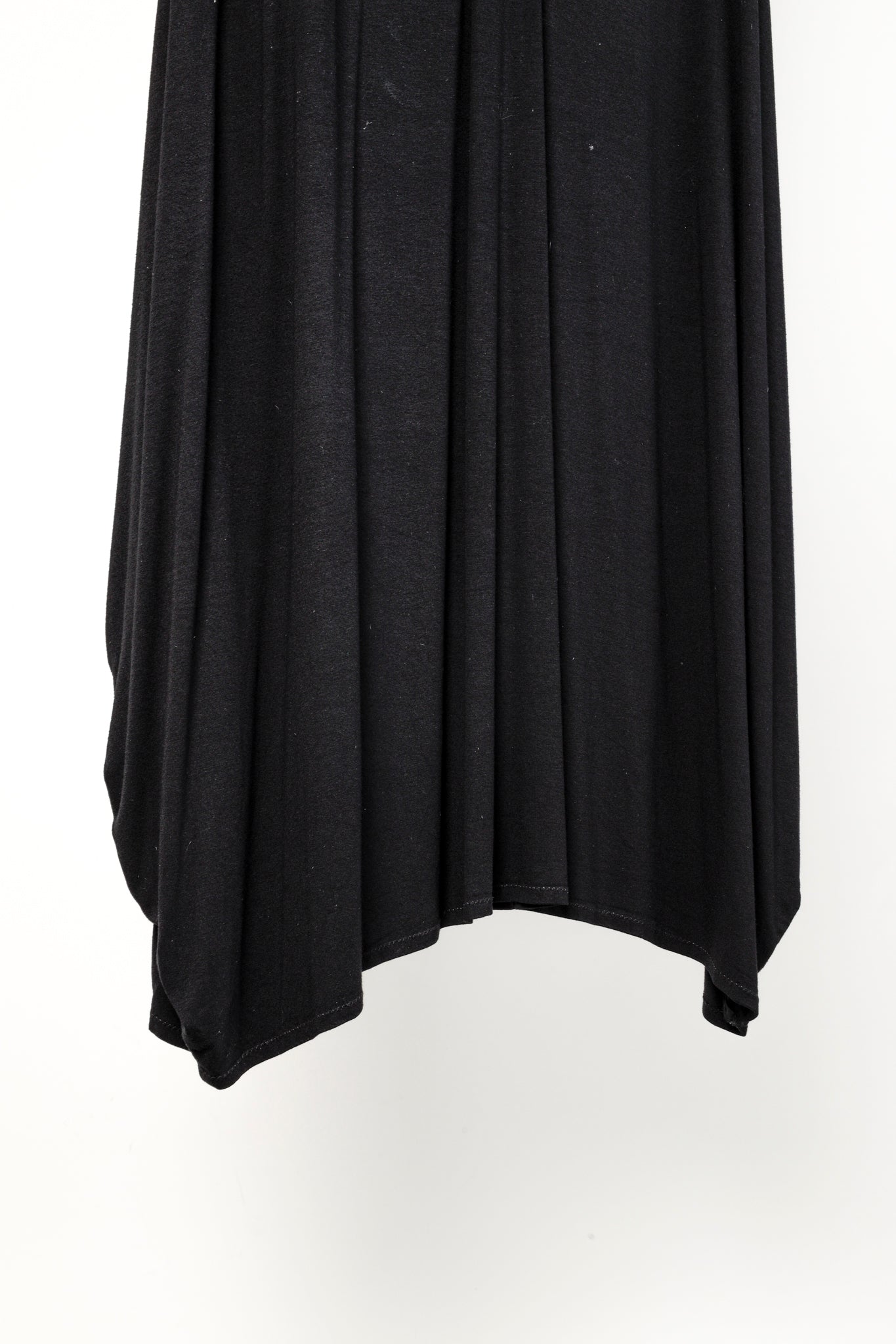 Marie Saint Pierre Black Jersey Contrast-Yoke Sleeveless Maxi Dress