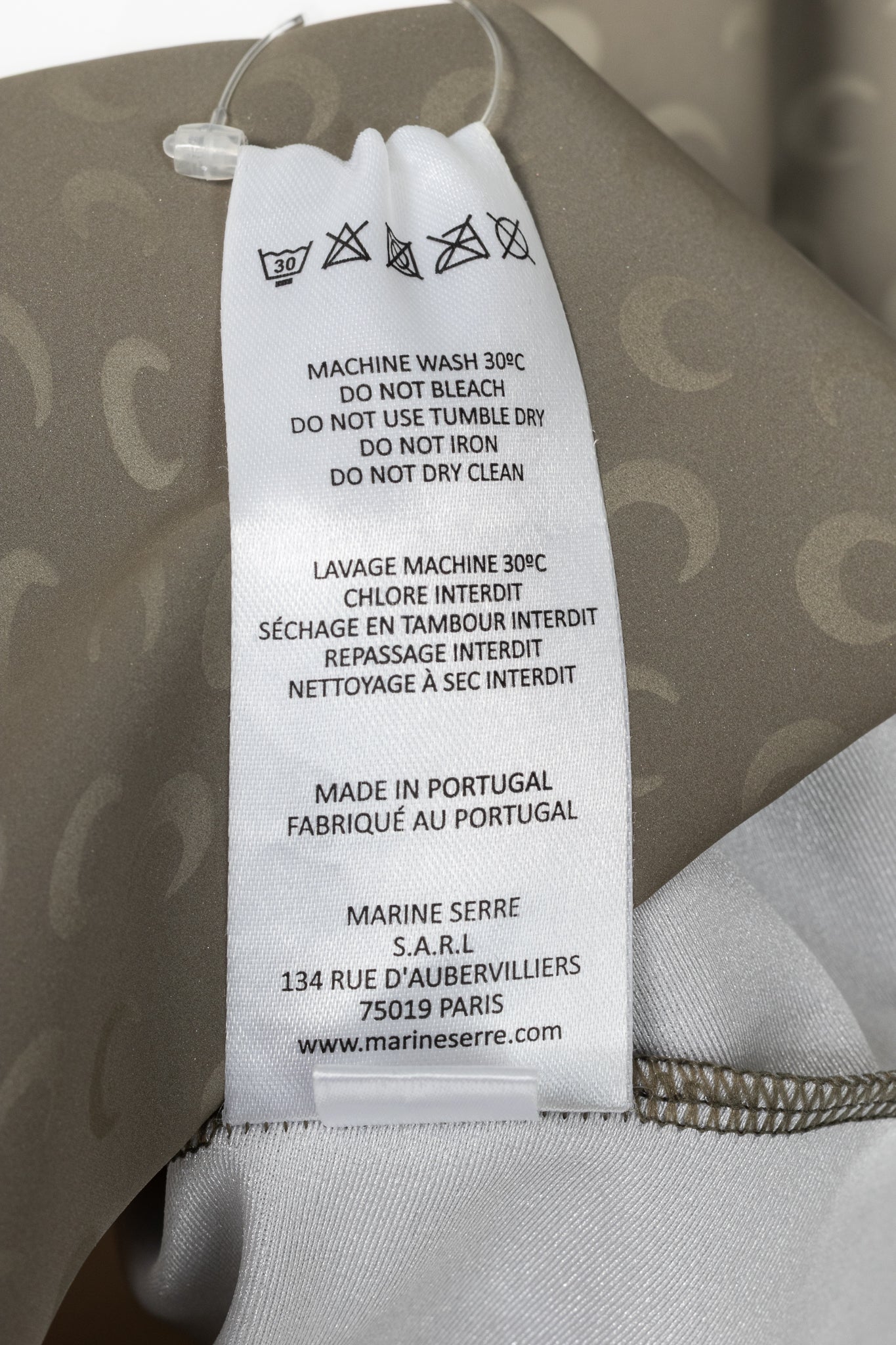Marine Serre White Line FW20 Taupe Reflective Moon-Print Top
