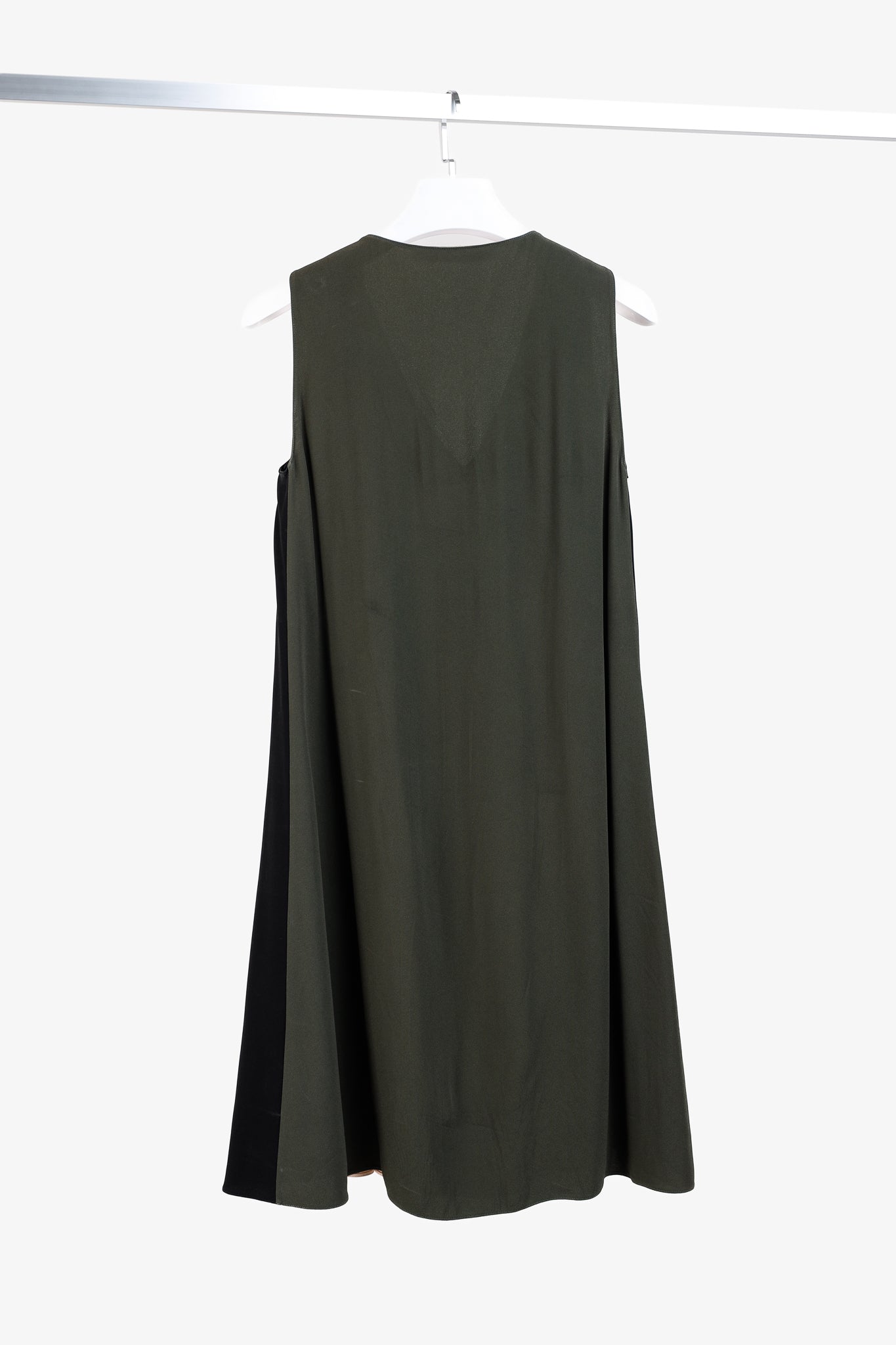 Marni Nude, Black & Green Colourblock Sleeveless Dress