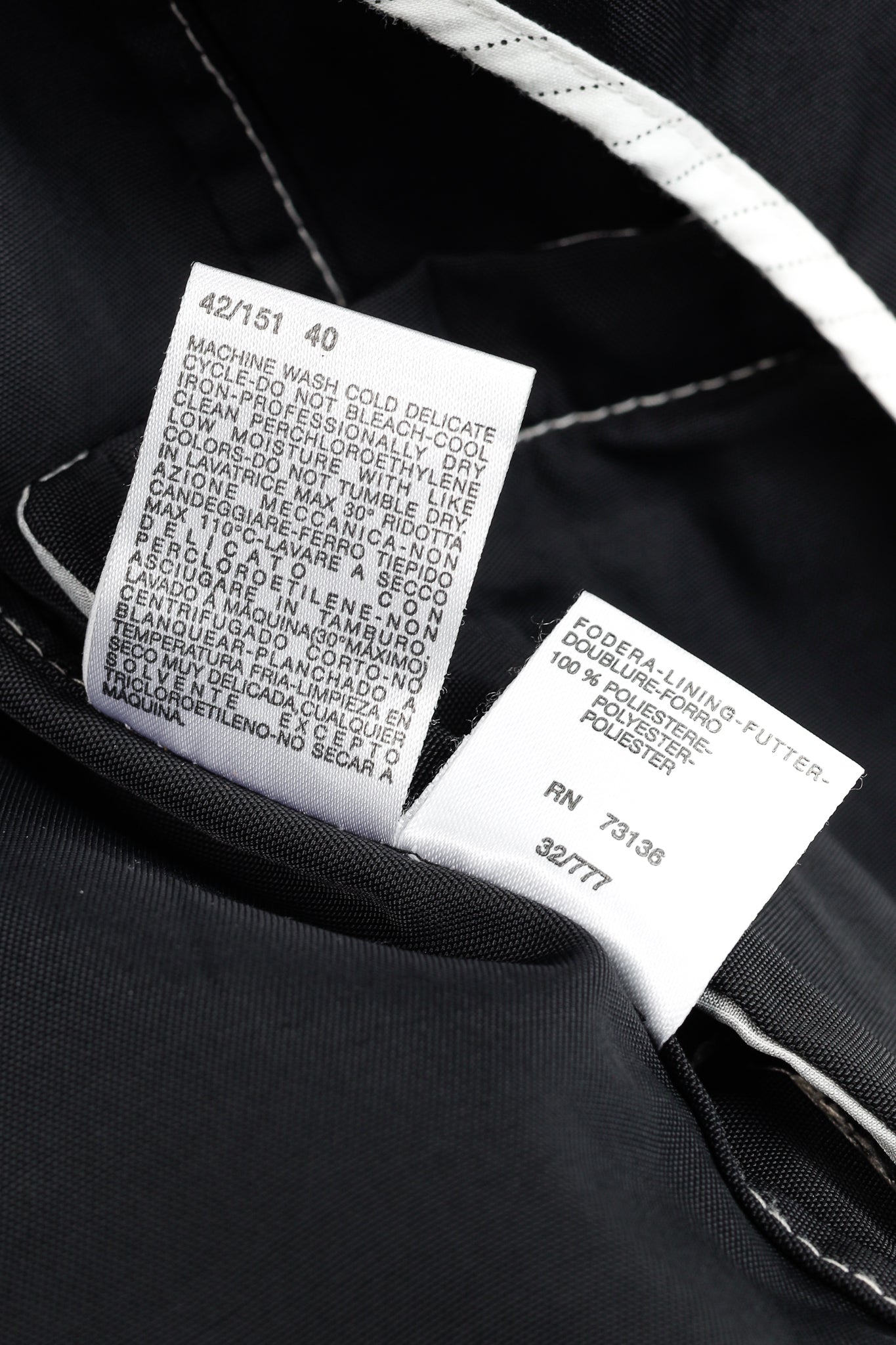 Weekend Max Mara Black Contrast-Stitching Nylon Blazer