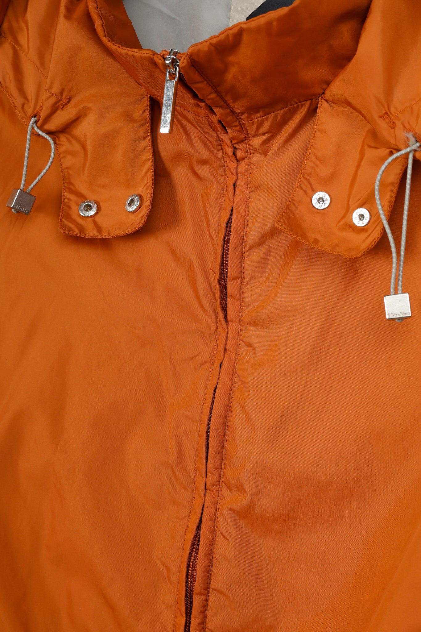'S Max Mara Hooded Orange Nylon Jacket
