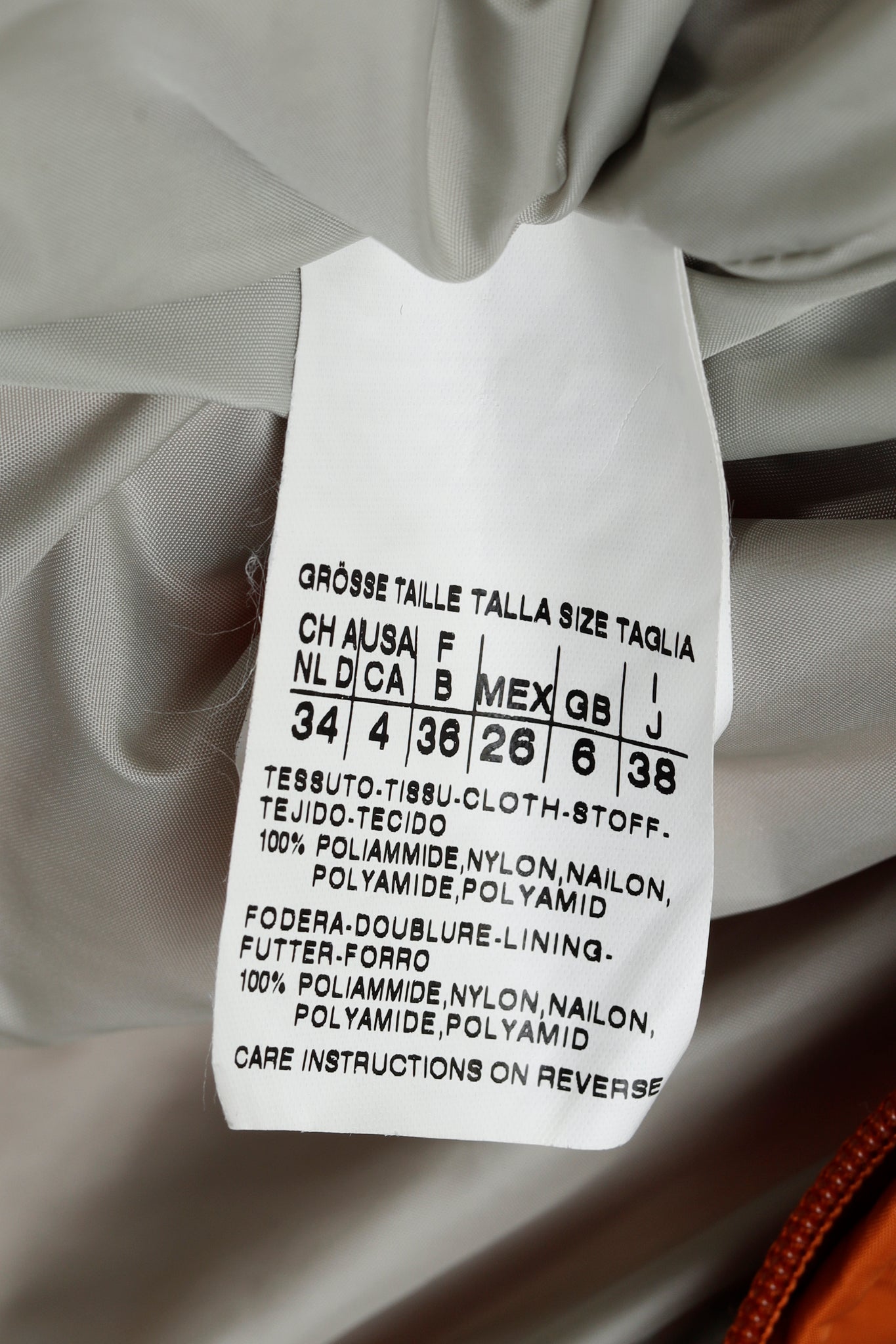 'S Max Mara Hooded Orange Nylon Jacket