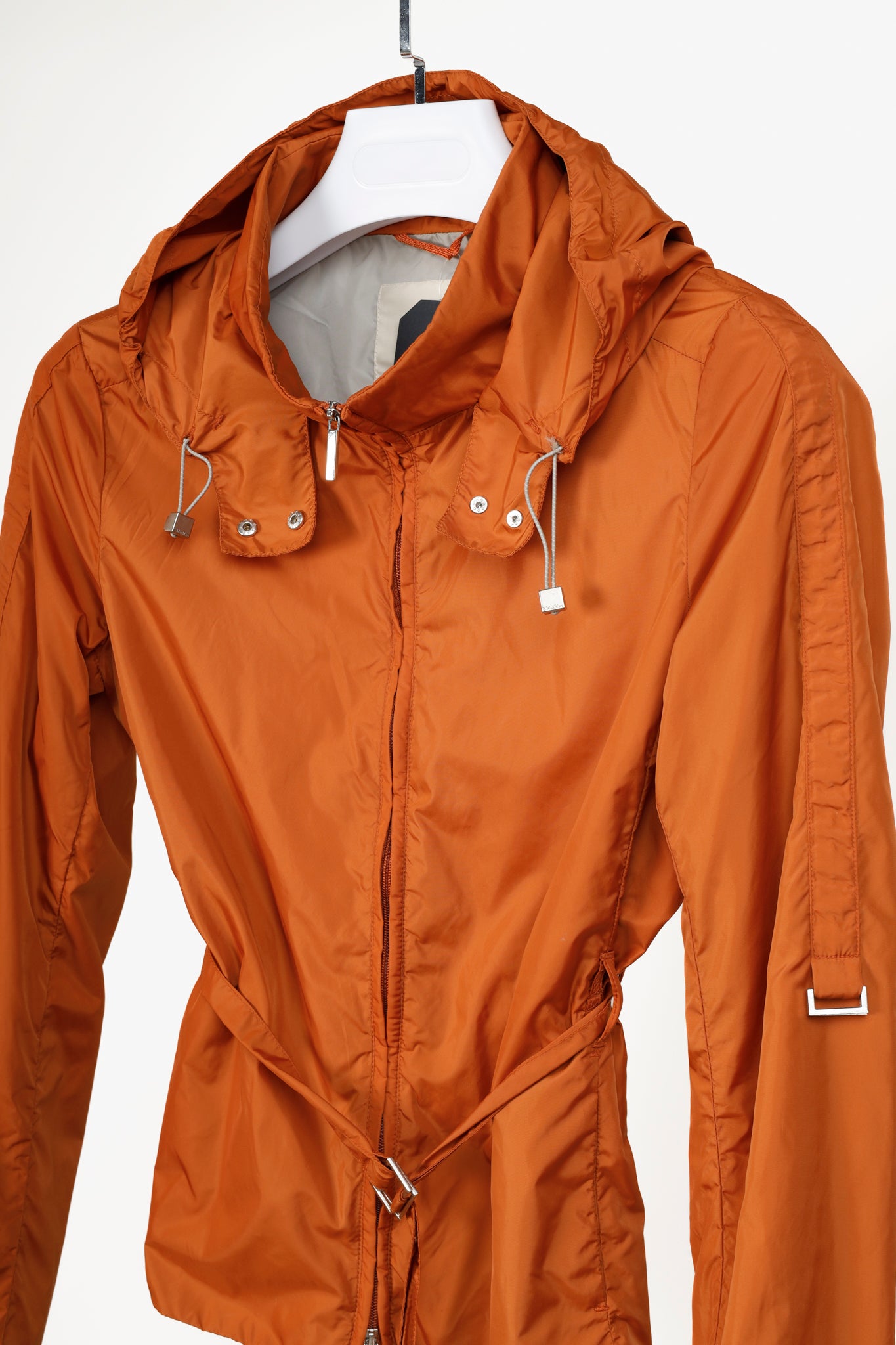 'S Max Mara Hooded Orange Nylon Jacket