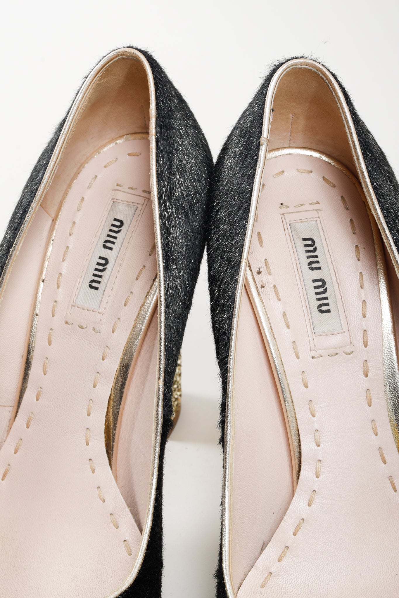 Miu Miu Calzature Donna Cavallino Lame Ponyhair Glitter Pumps