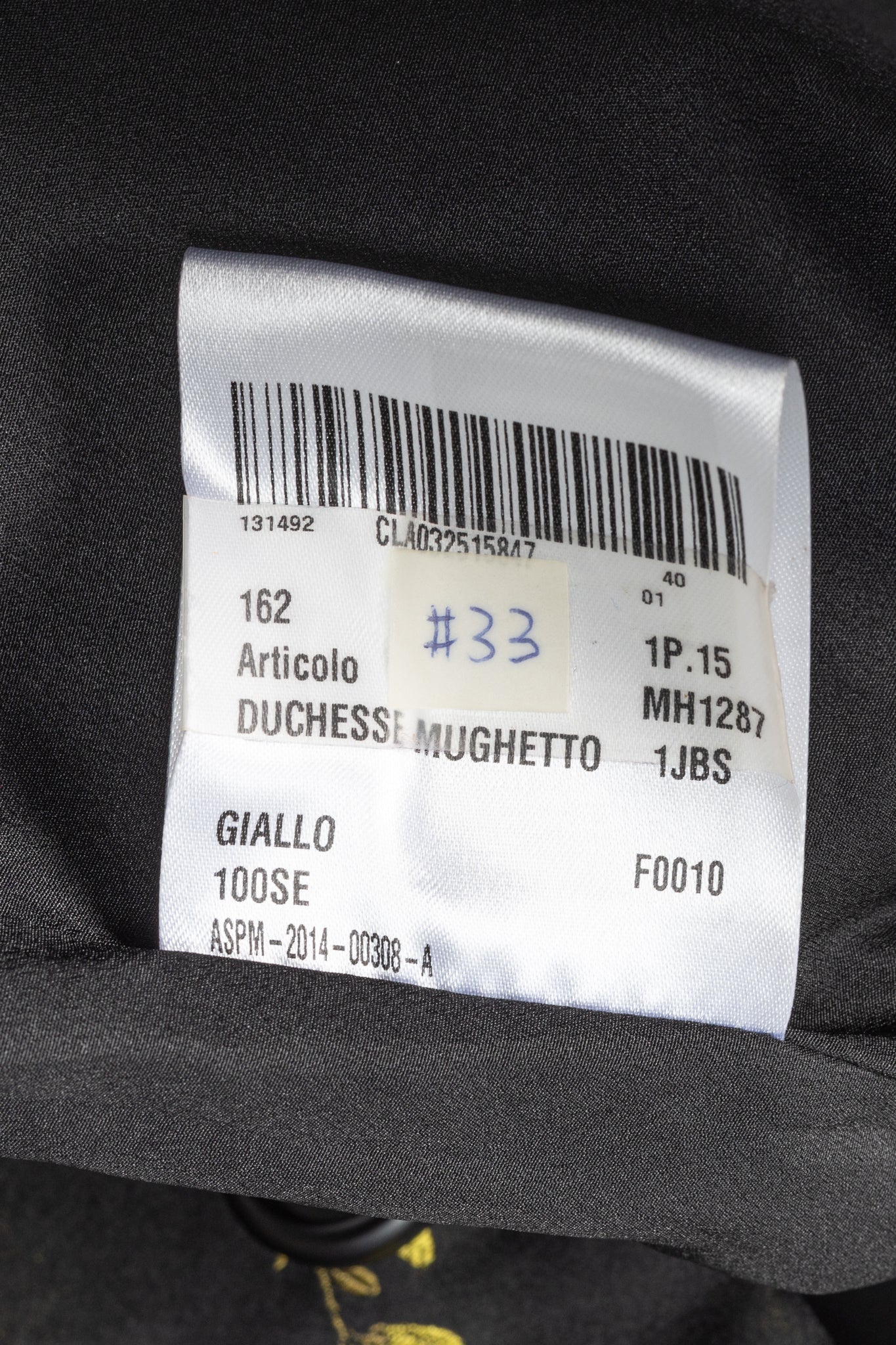 Miu Miu SS15 Runway Giallo Duchesse Mughetto Jacquard Satin Jacket