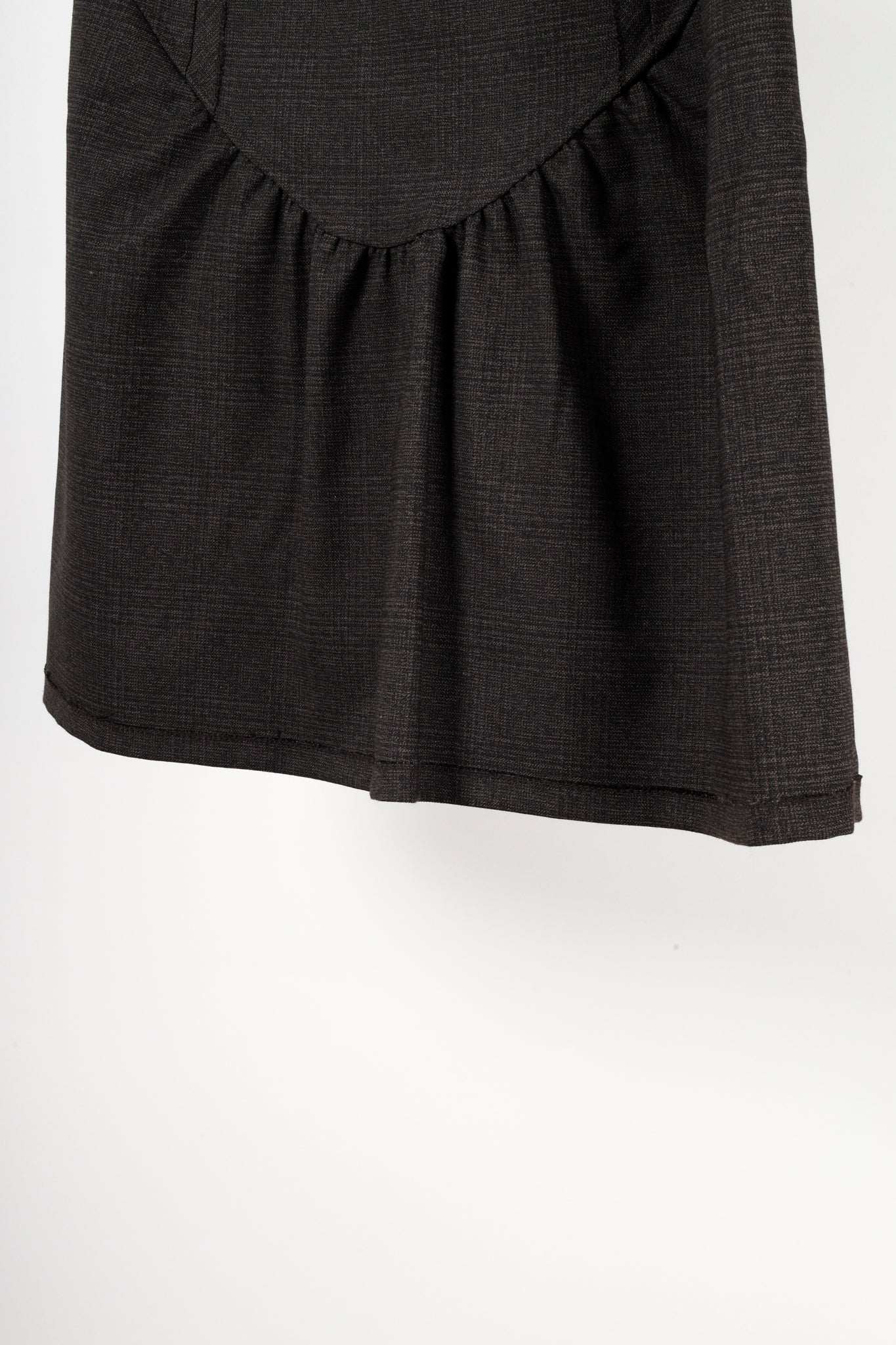 Miu Miu Brown Wool Drop Waist Skirt