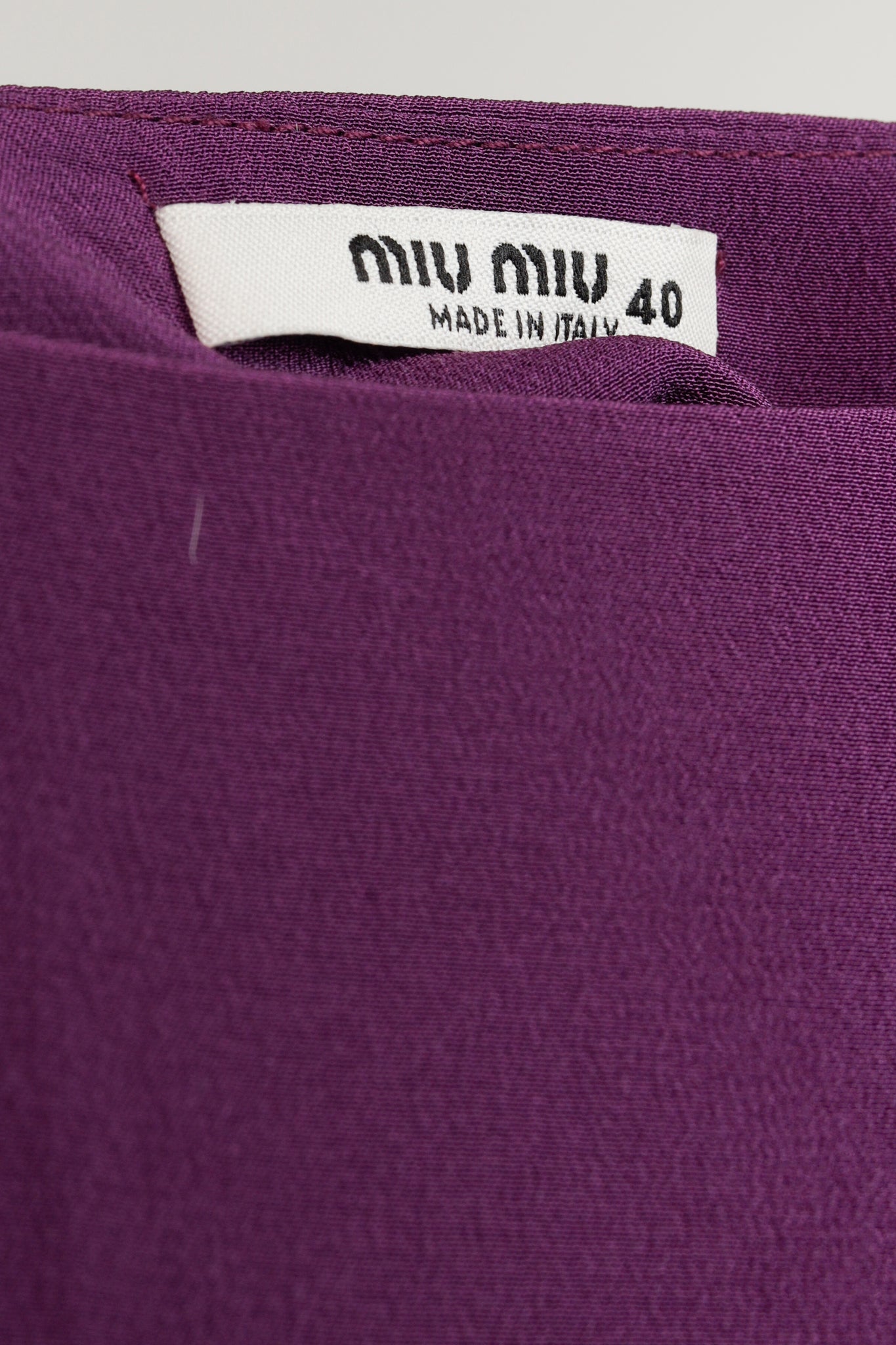 Miu Miu 2012 Purple Drop Waist Skirt