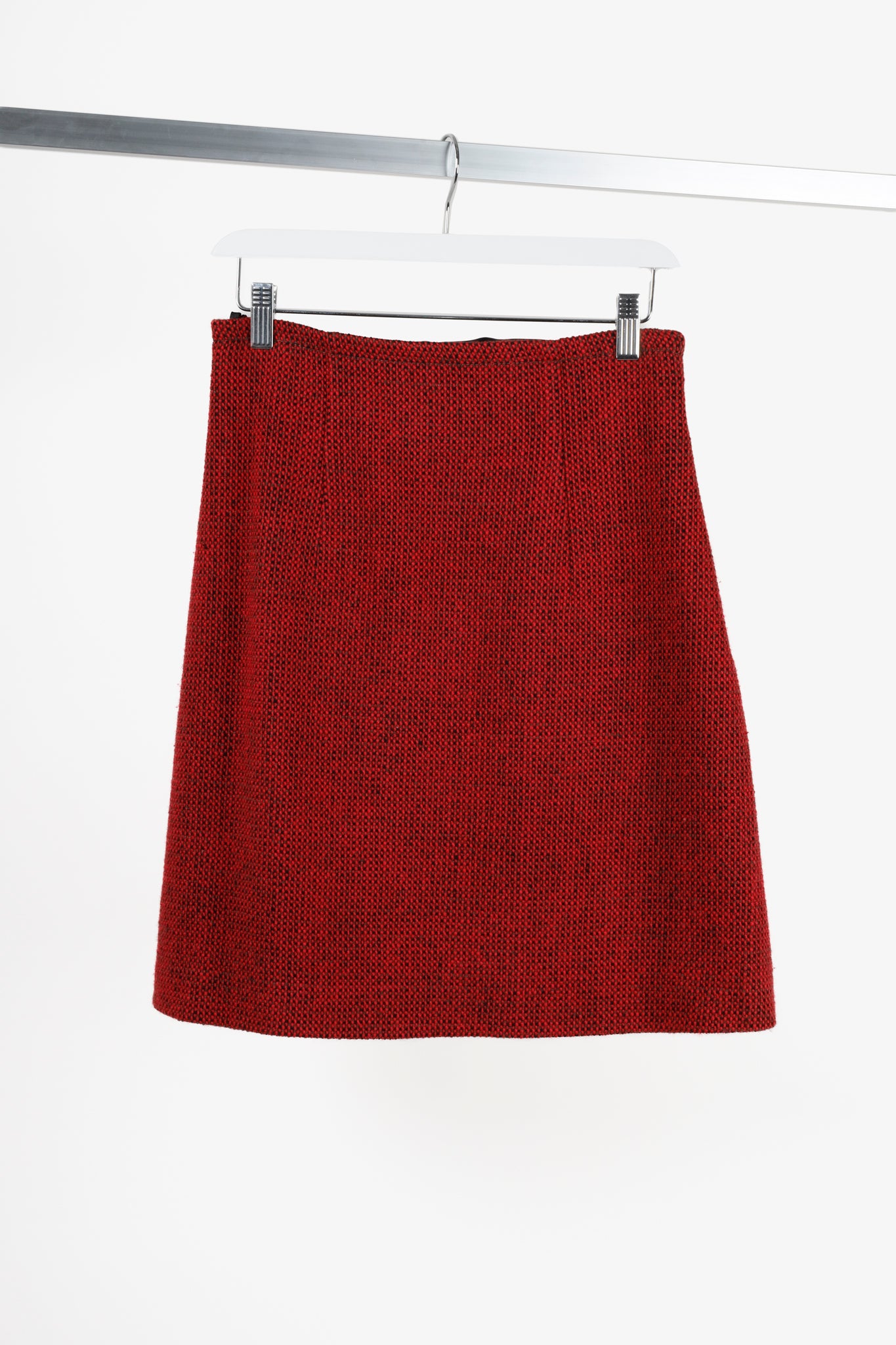 Miu Miu 2012 Checkered Wool Knit Mini Skirt