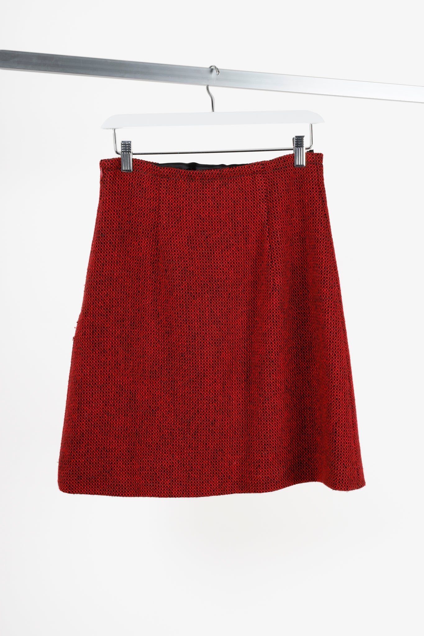 Miu Miu 2012 Checkered Wool Knit Mini Skirt