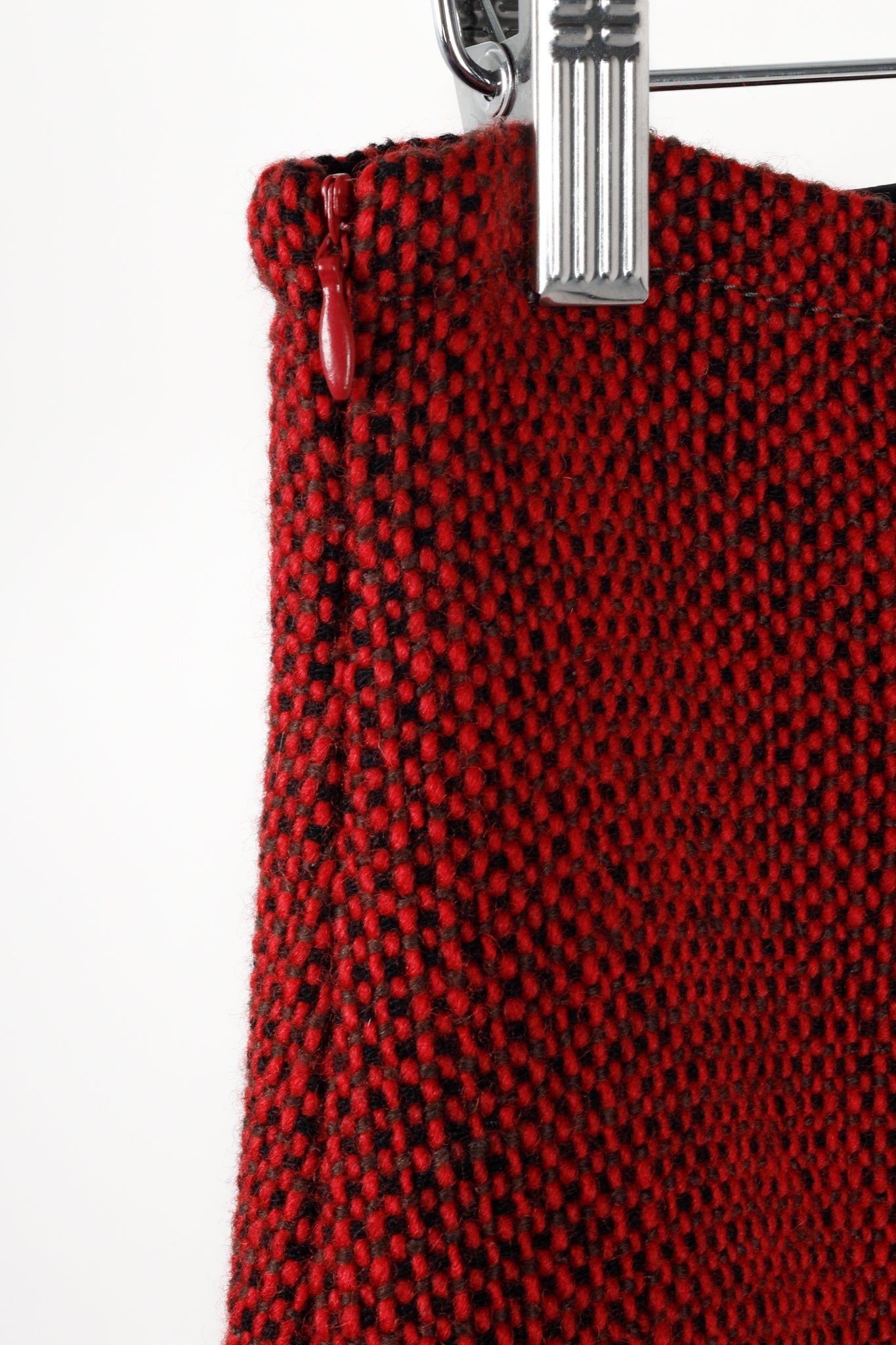 Miu Miu 2012 Checkered Wool Knit Mini Skirt