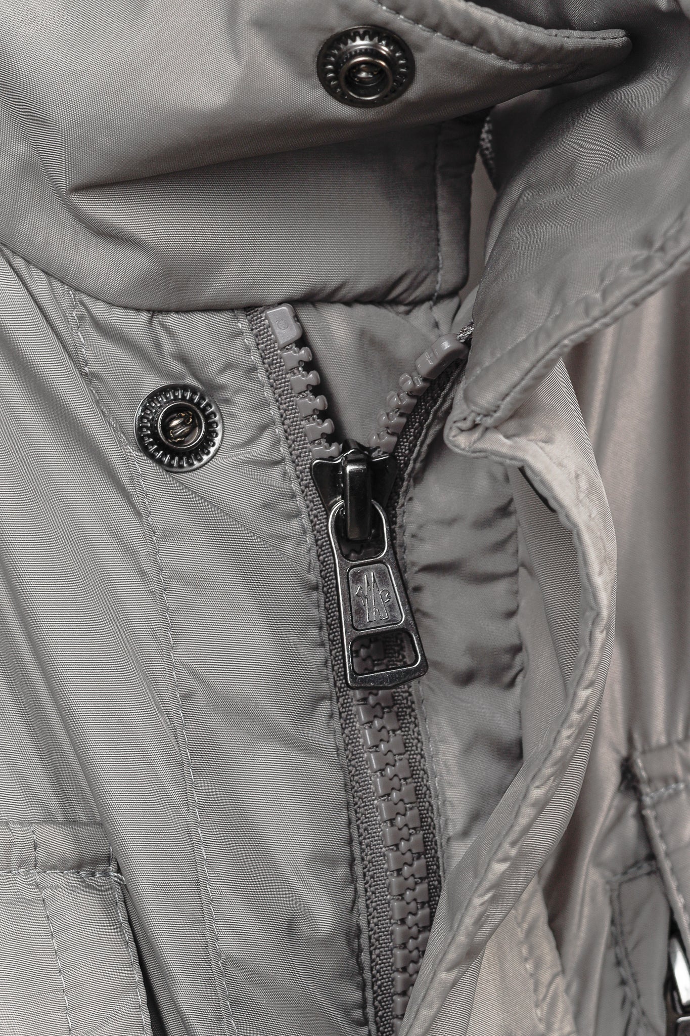 Moncler Jonathan Giubbotto Hidden Hood Grey Nylon Field Jacket