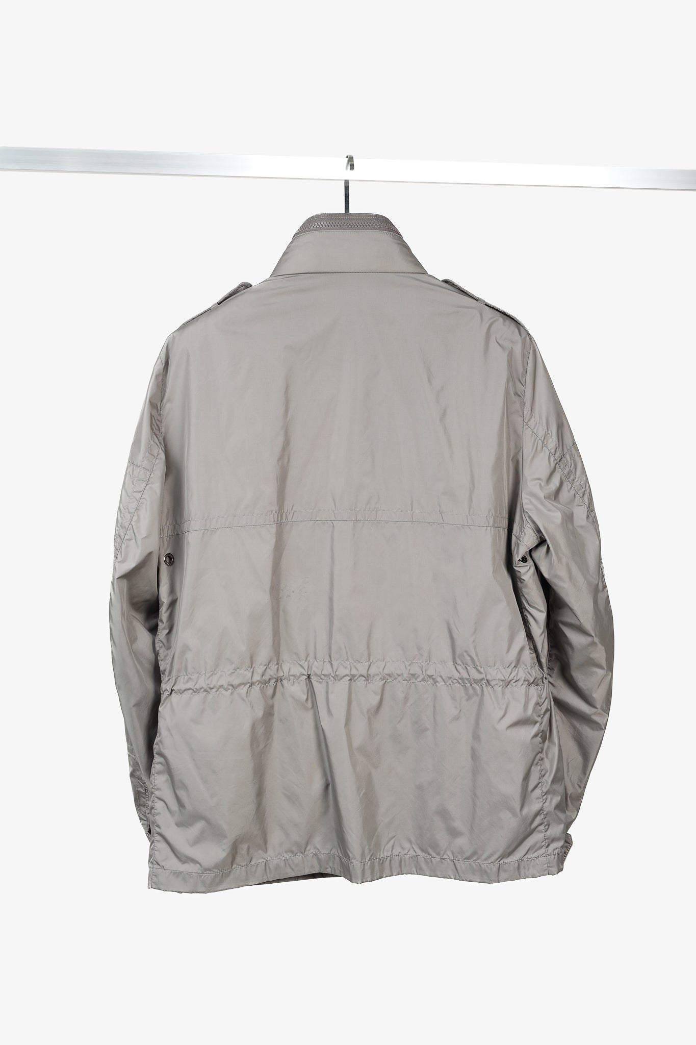Moncler Jonathan Giubbotto Hidden Hood Grey Nylon Field Jacket