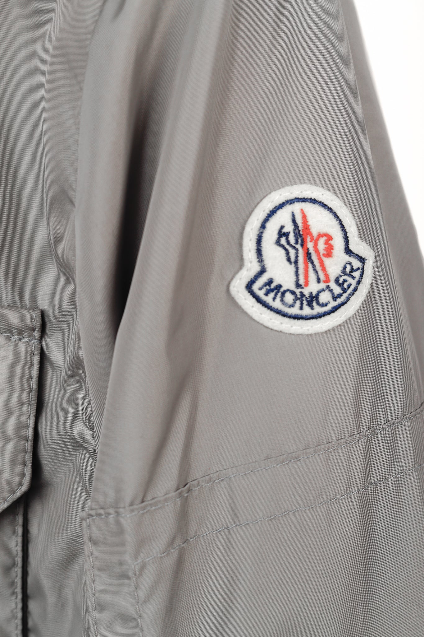 Moncler Jonathan Giubbotto Hidden Hood Grey Nylon Field Jacket