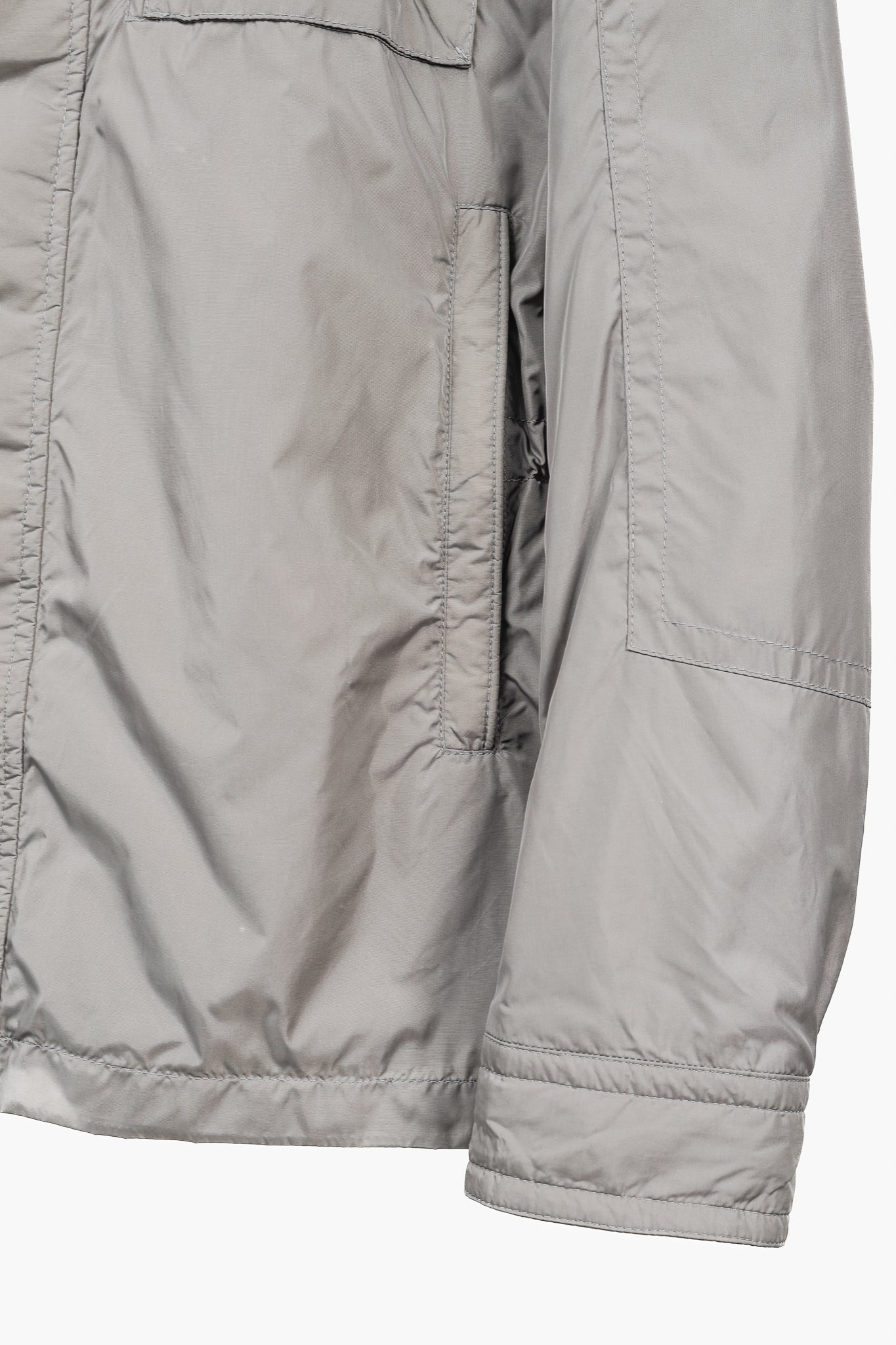 Moncler Jonathan Giubbotto Hidden Hood Grey Nylon Field Jacket