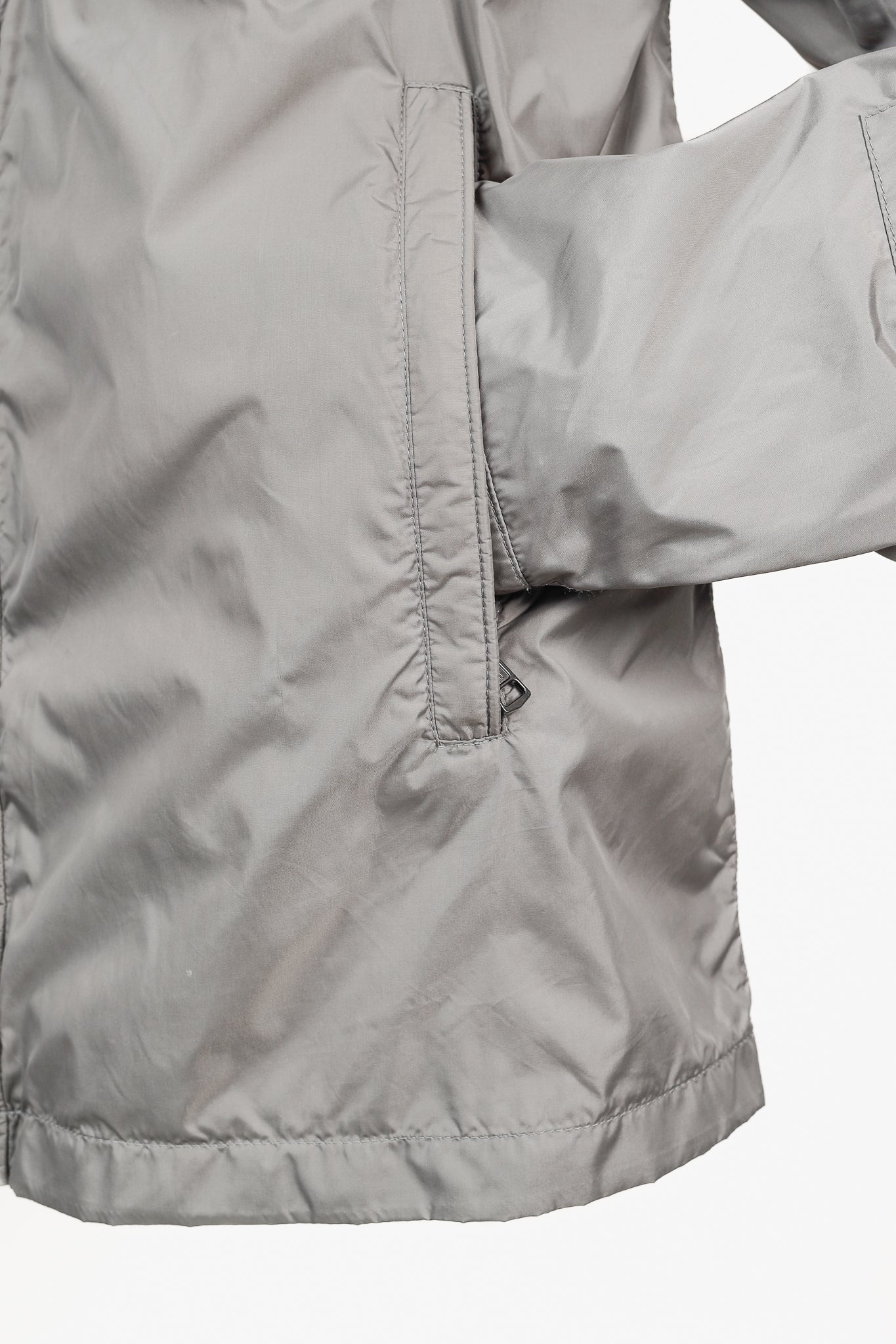 Moncler Jonathan Giubbotto Hidden Hood Grey Nylon Field Jacket