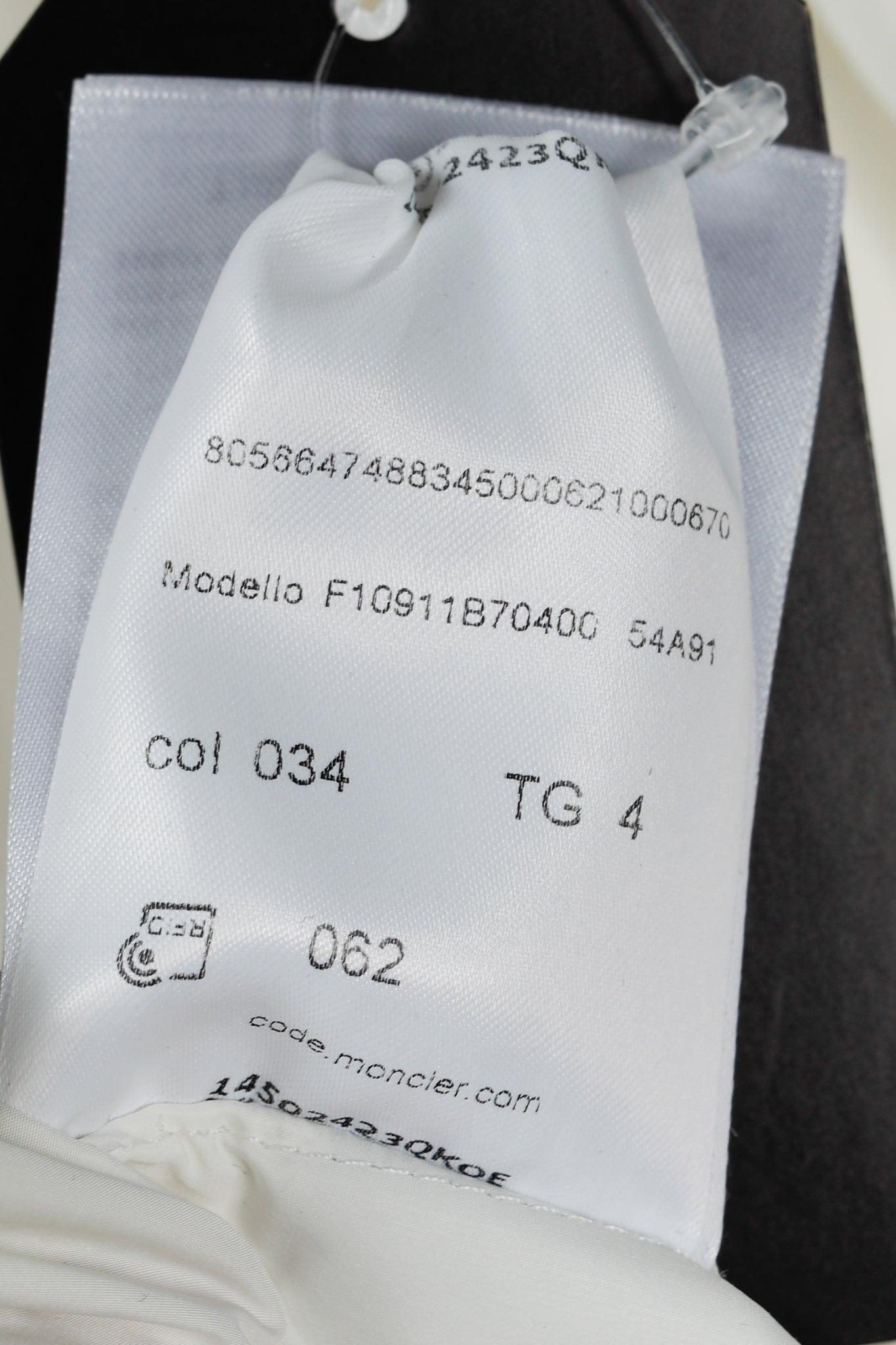 Moncler Adour White Reflective Hooded Wind Breaker