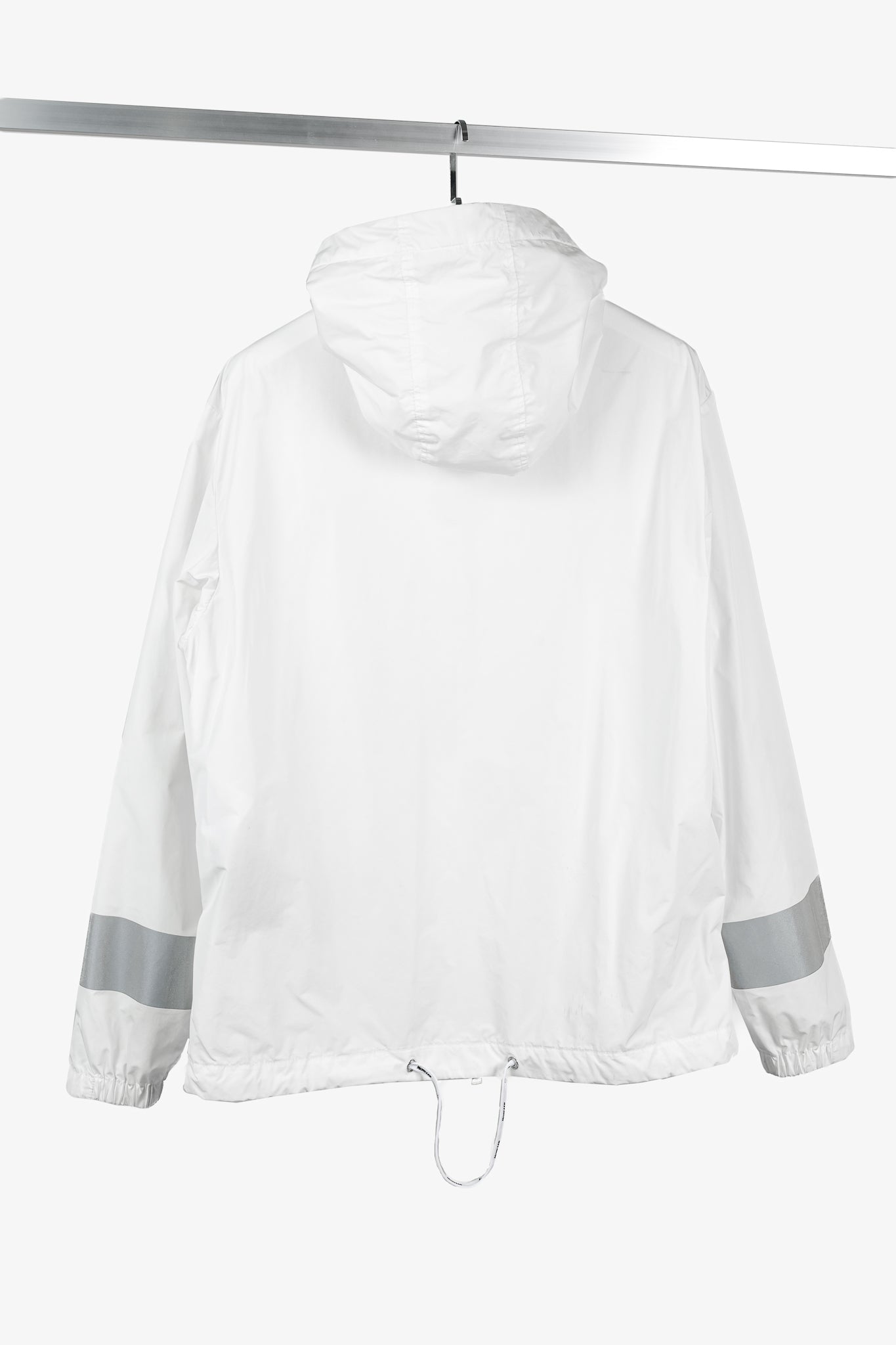 Moncler Adour White Reflective Hooded Wind Breaker