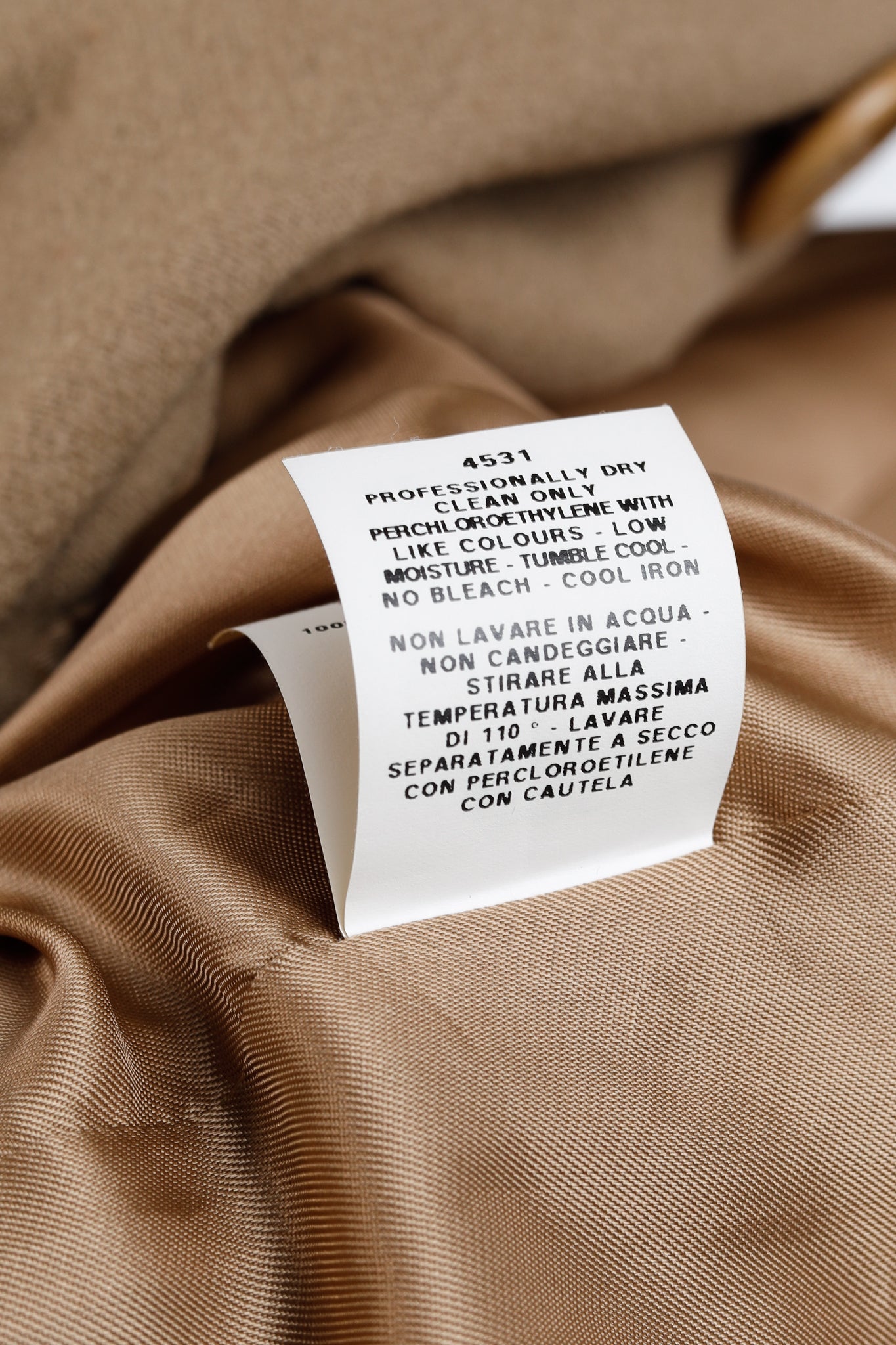 Moschino Tiered Wool Camel Trench-Style Coat