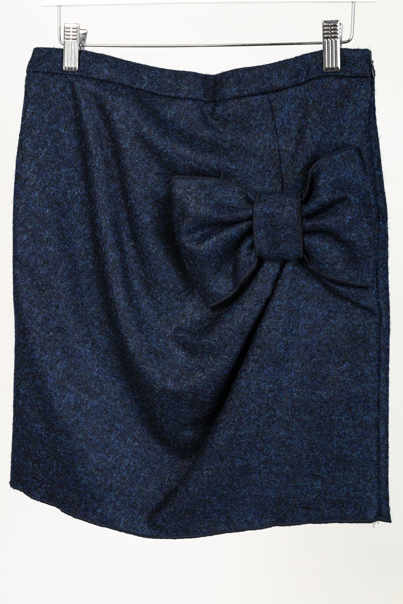 Love Moschino Blue Wool Bow Skirt