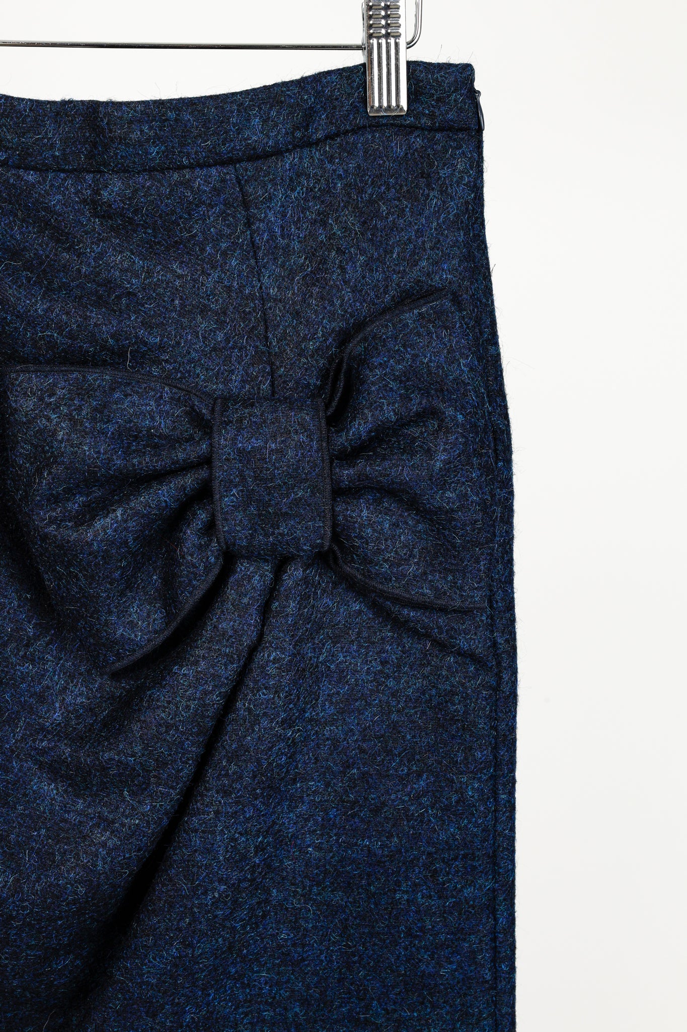 Love Moschino Blue Wool Bow Skirt