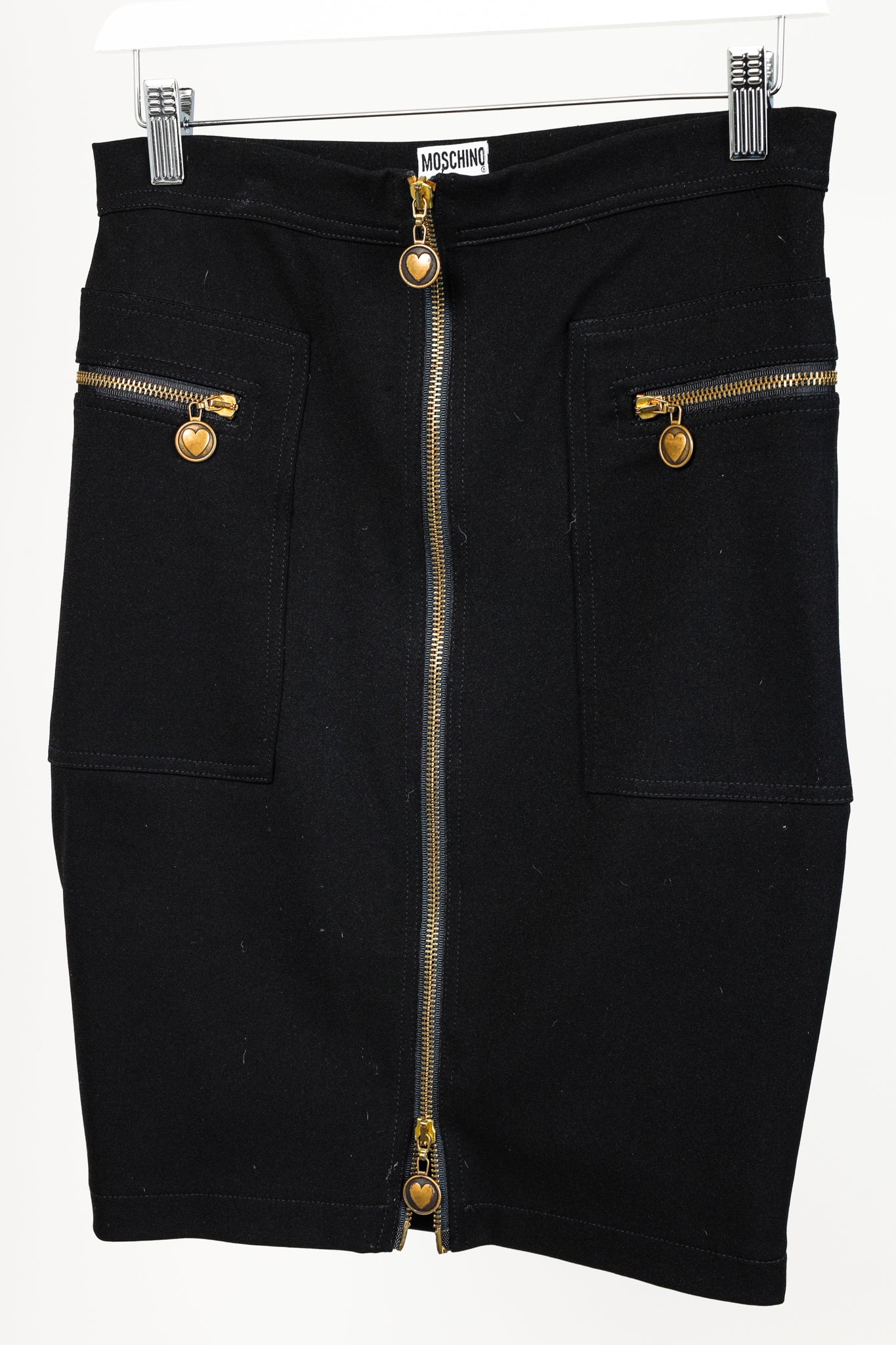 Moschino Jeans Black Double Zip Skirt