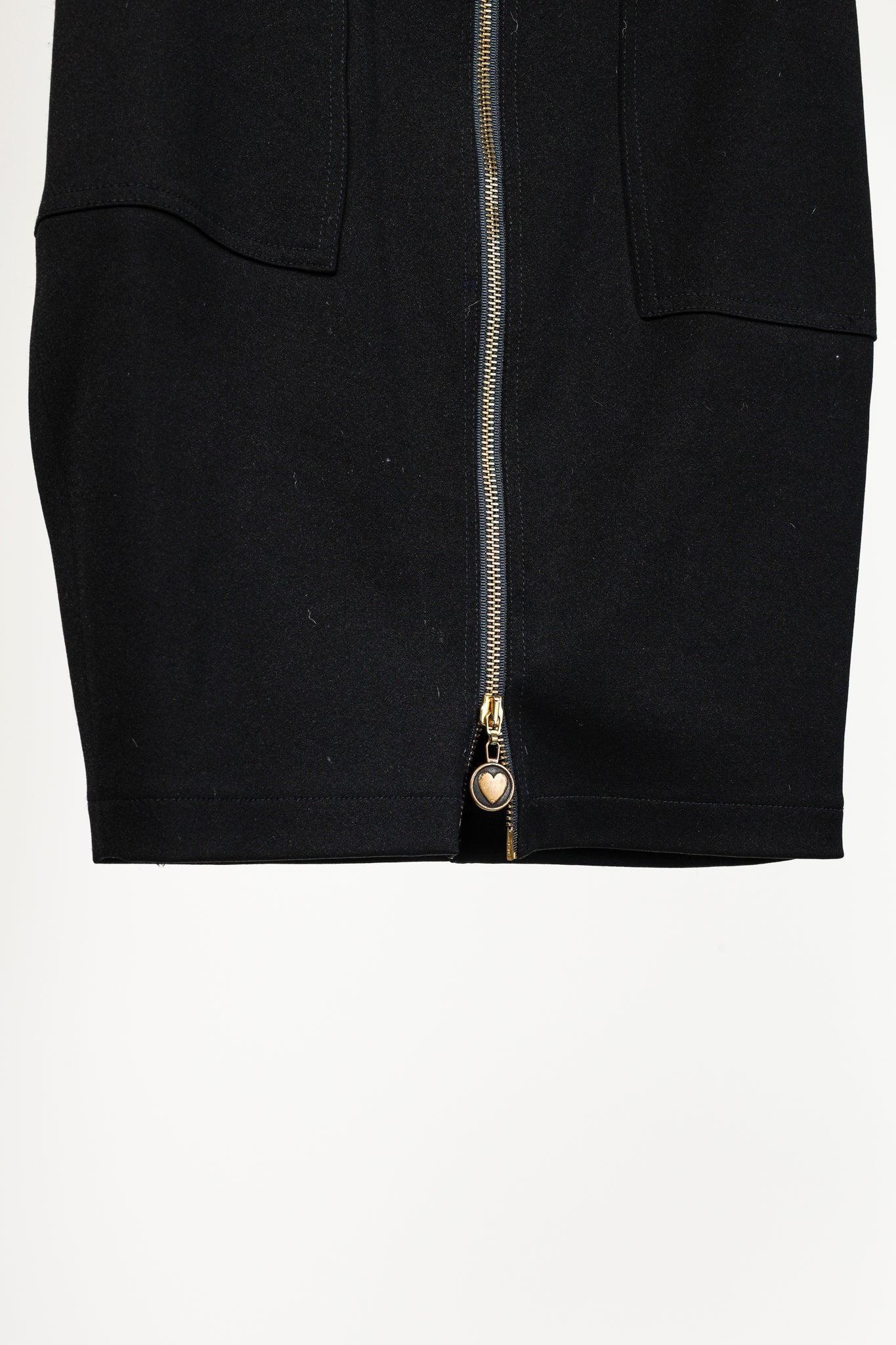 Moschino Jeans Black Double Zip Skirt