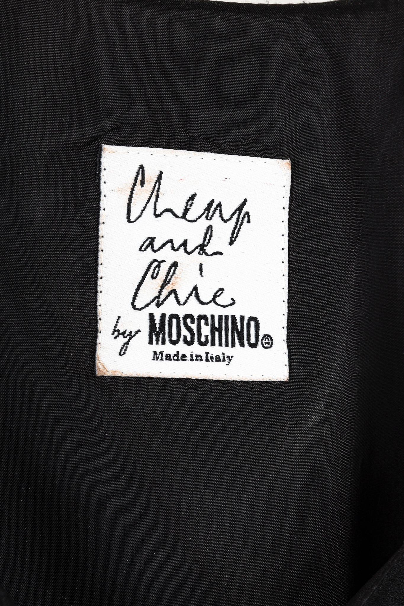 Moschino Cheap and Chic Black Tonal-Piping Sleeveless Dress