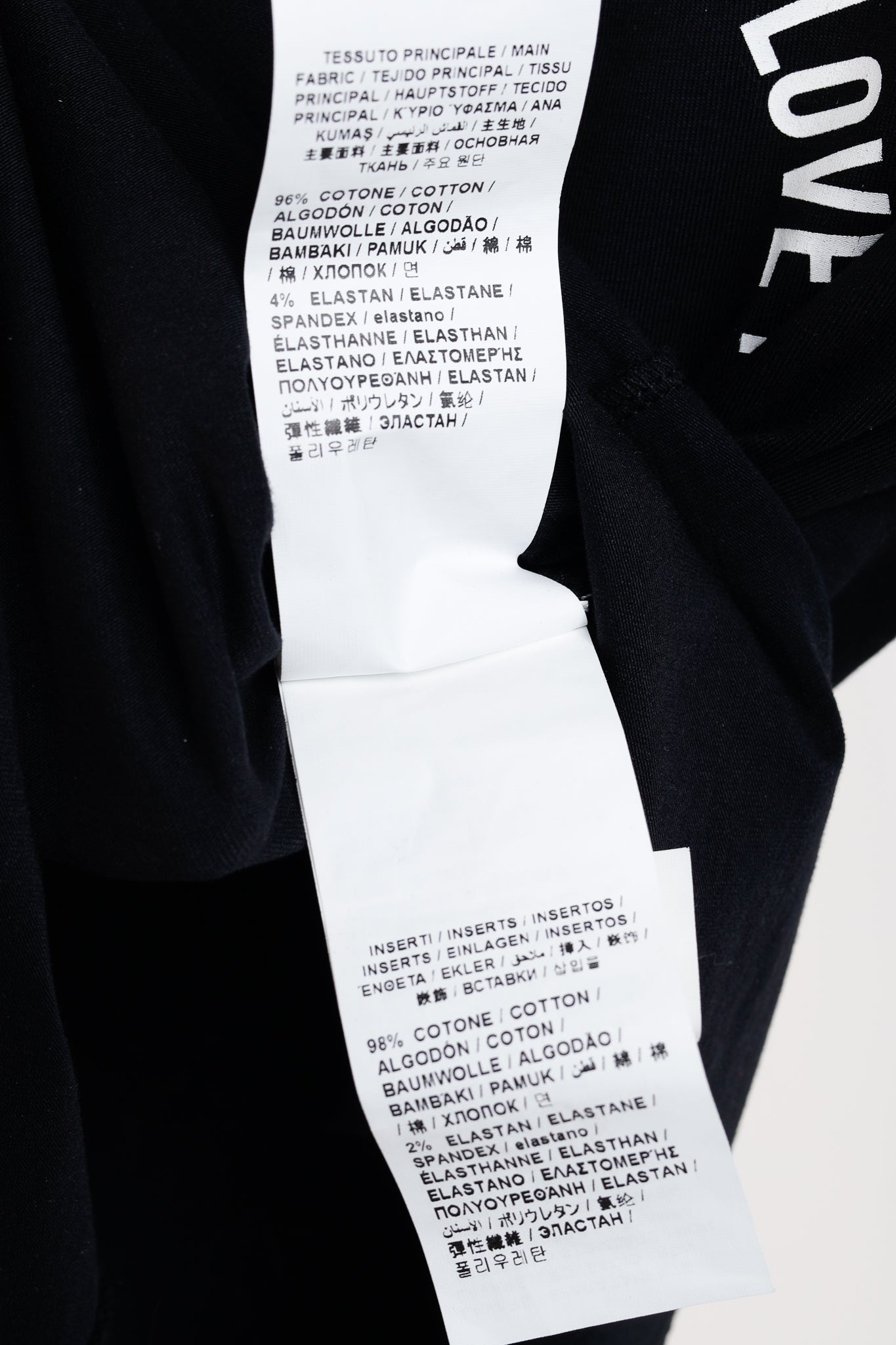 Love Moschino Logo Graphic Long-Sleeve Black Tee