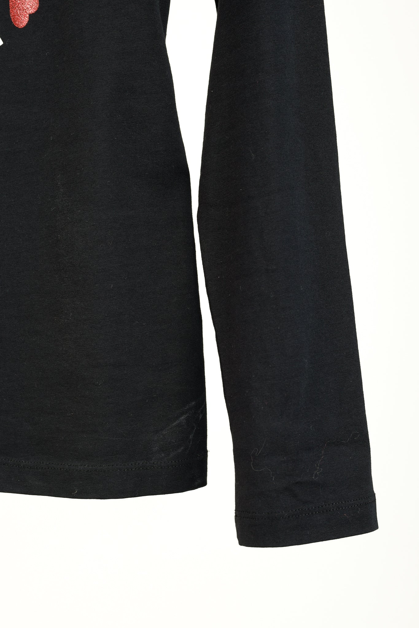 Love Moschino Logo Graphic Long-Sleeve Black Tee