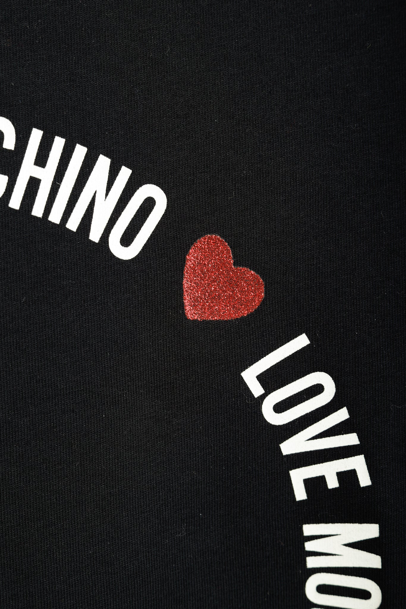 Love Moschino Logo Graphic Long-Sleeve Black Tee